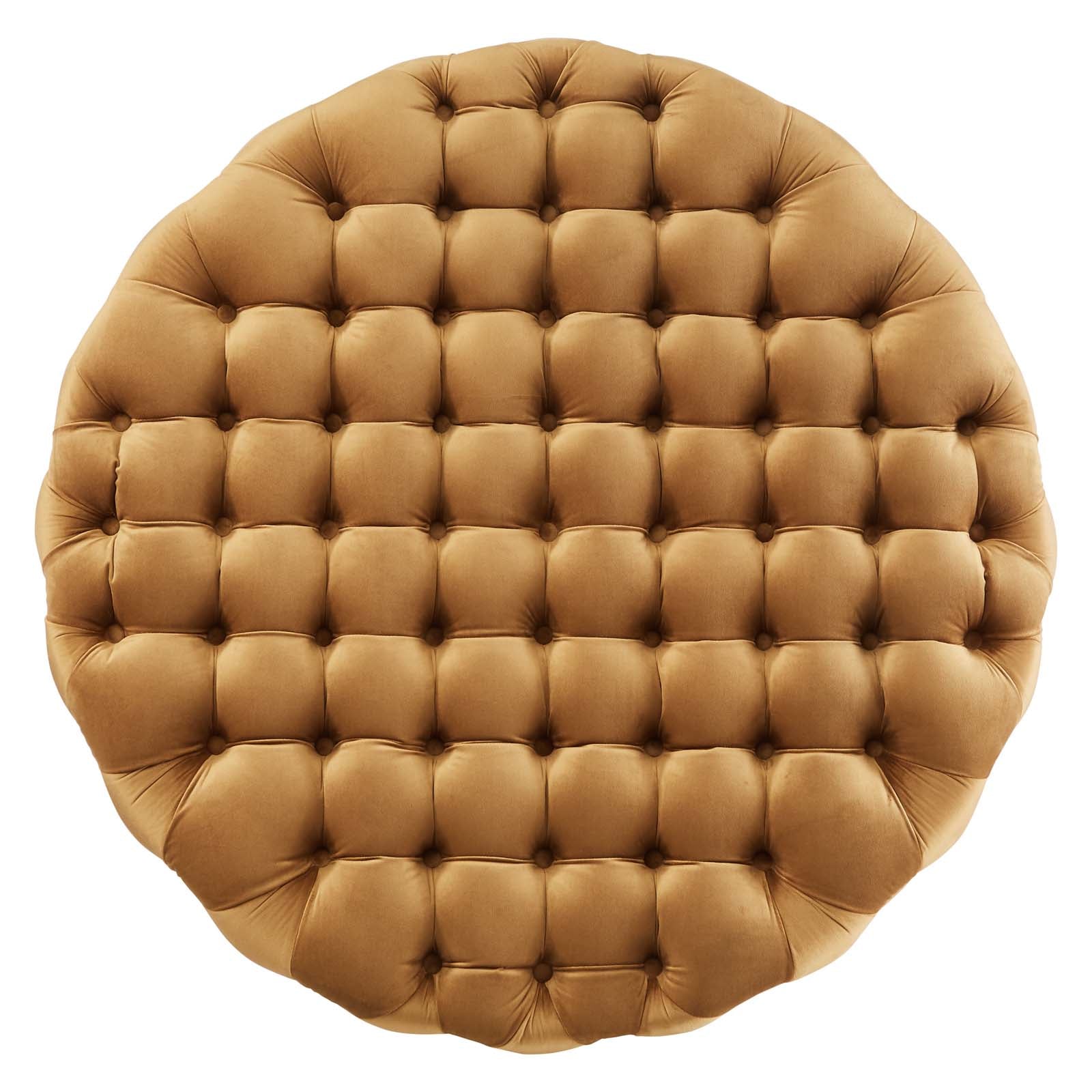 Amour Tufted Button Large Round Performance Velvet Ottoman By Modway | Ottomans | 