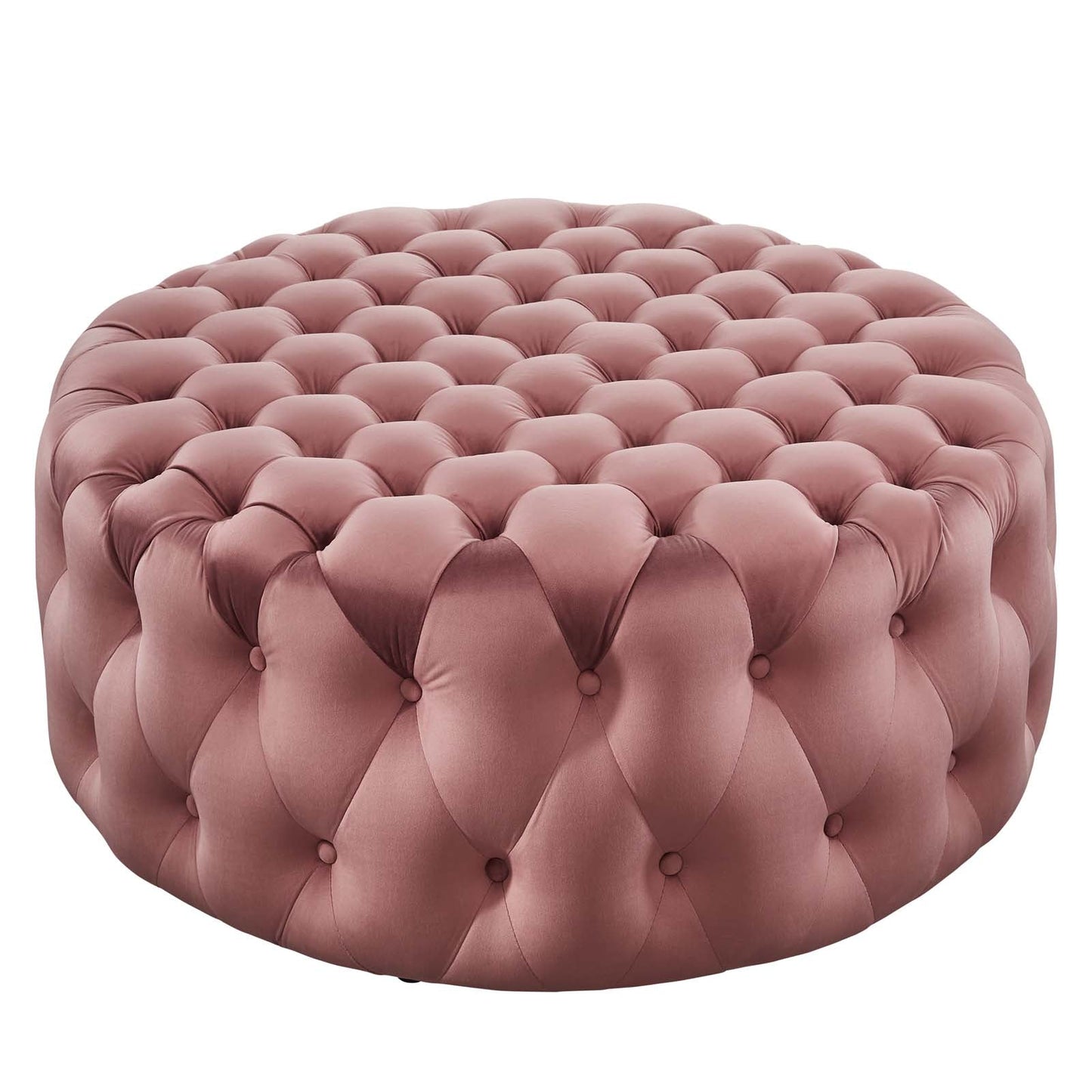 Amour Tufted Button Large Round Performance Velvet Ottoman By Modway | Ottomans | 