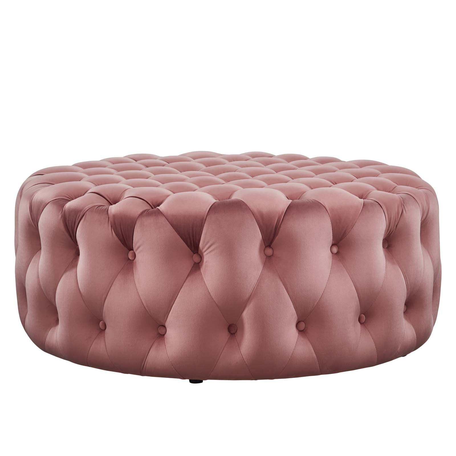 Amour Tufted Button Large Round Performance Velvet Ottoman By Modway | Ottomans | 