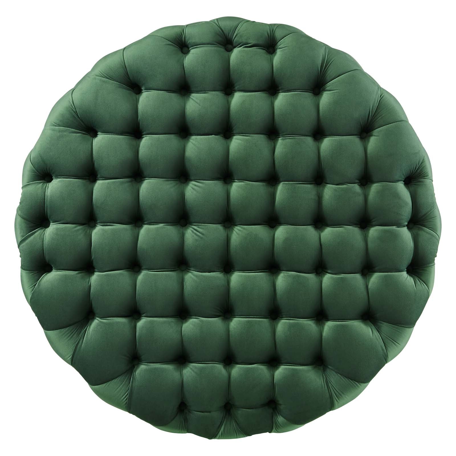 Amour Tufted Button Large Round Performance Velvet Ottoman By Modway | Ottomans | 
