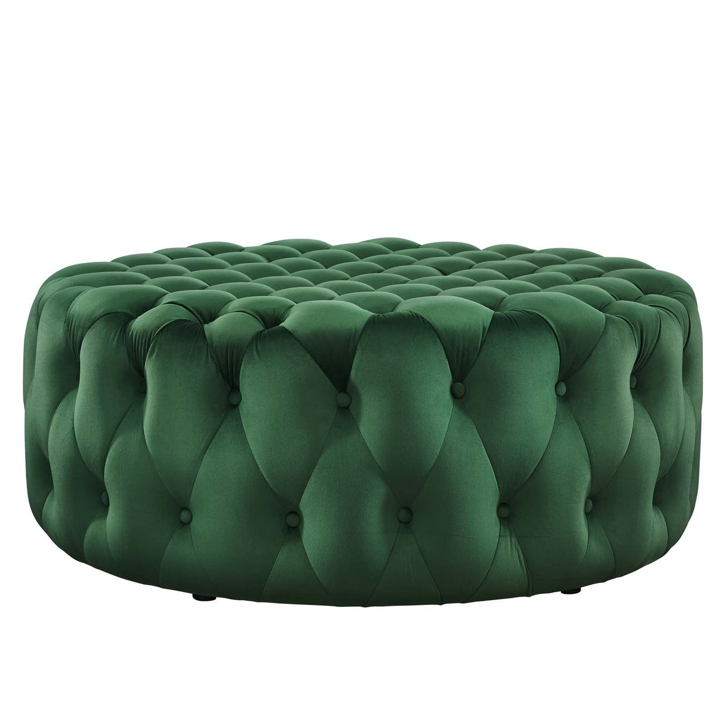 Amour Tufted Button Large Round Performance Velvet Ottoman By Modway | Ottomans | 