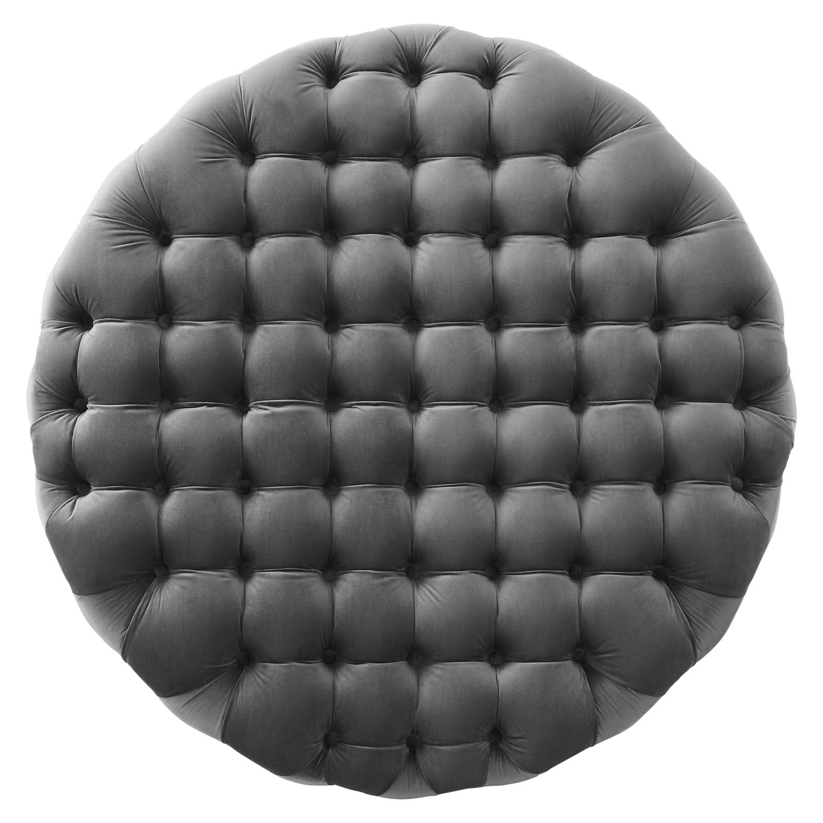 Amour Tufted Button Large Round Performance Velvet Ottoman By Modway | Ottomans | 
