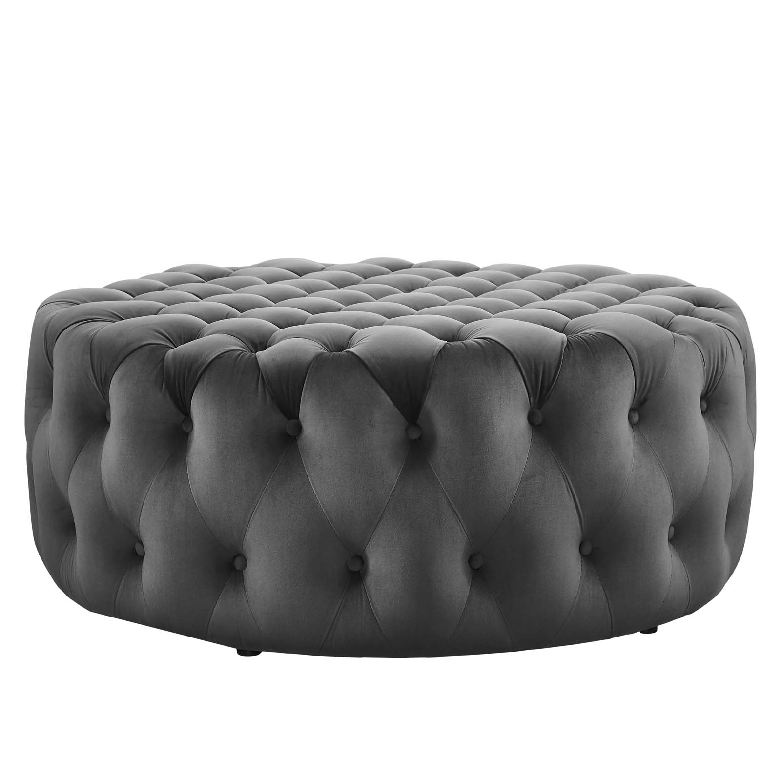 Amour Tufted Button Large Round Performance Velvet Ottoman By Modway | Ottomans | 