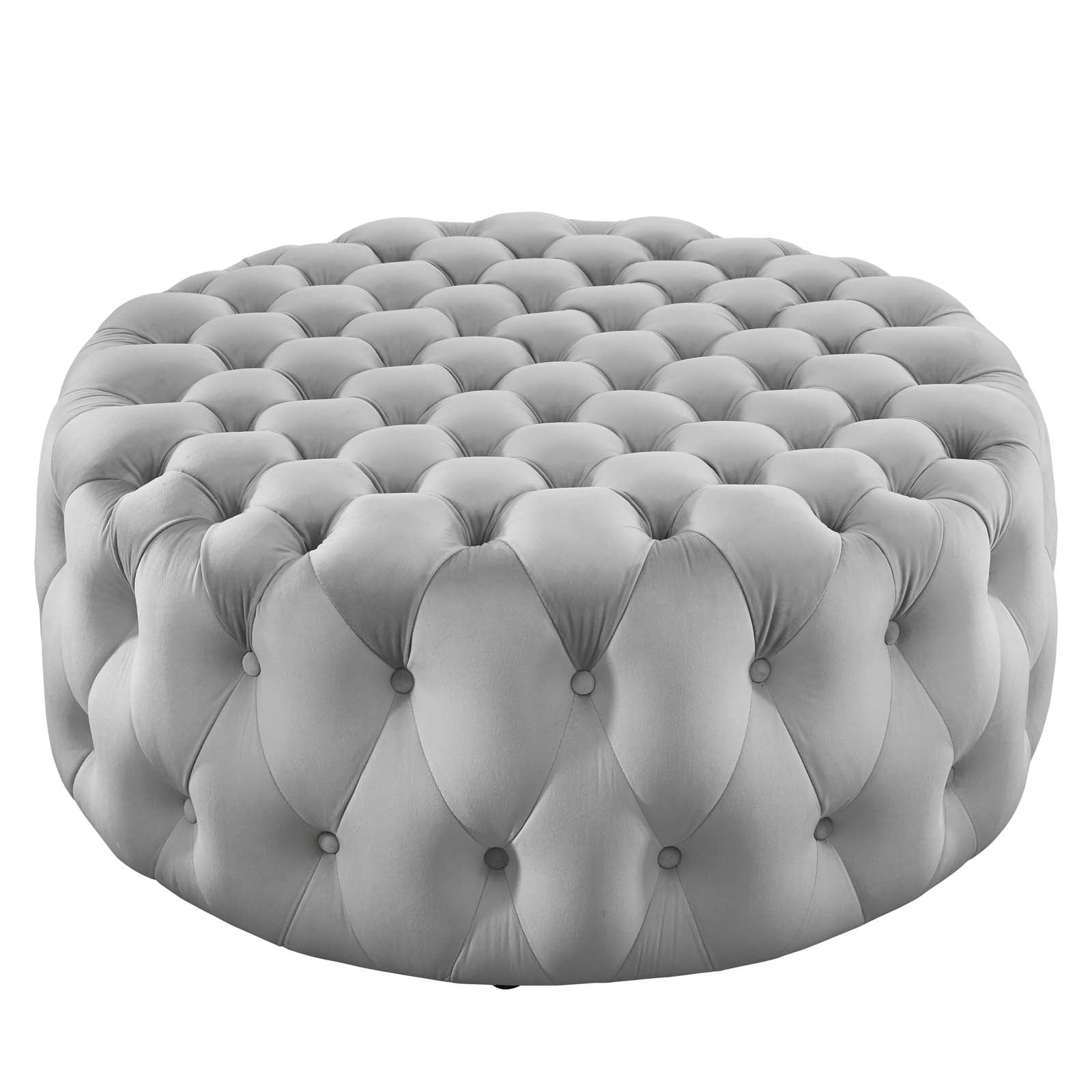 Amour Tufted Button Large Round Performance Velvet Ottoman By Modway | Ottomans | 