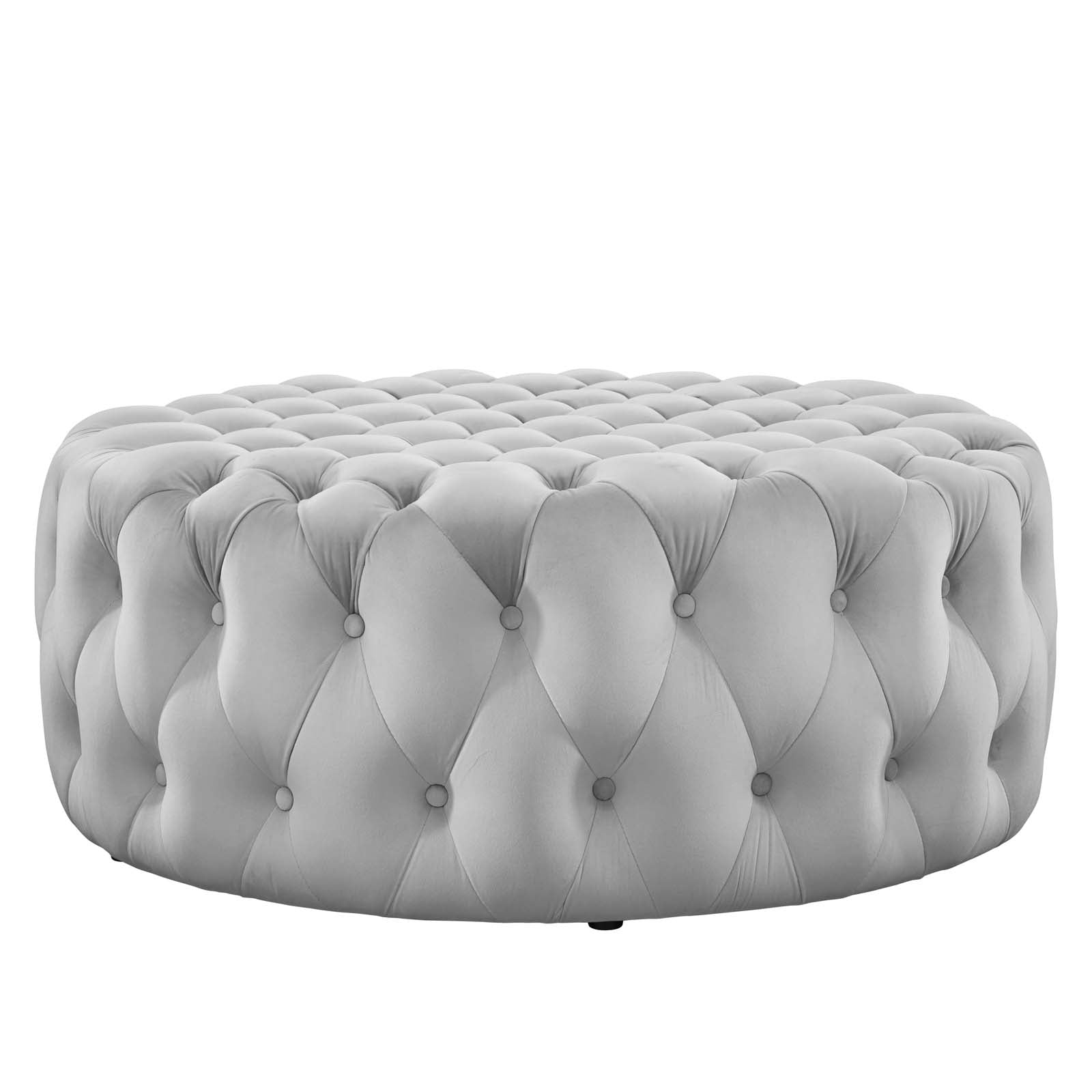 Amour Tufted Button Large Round Performance Velvet Ottoman By Modway | Ottomans | 