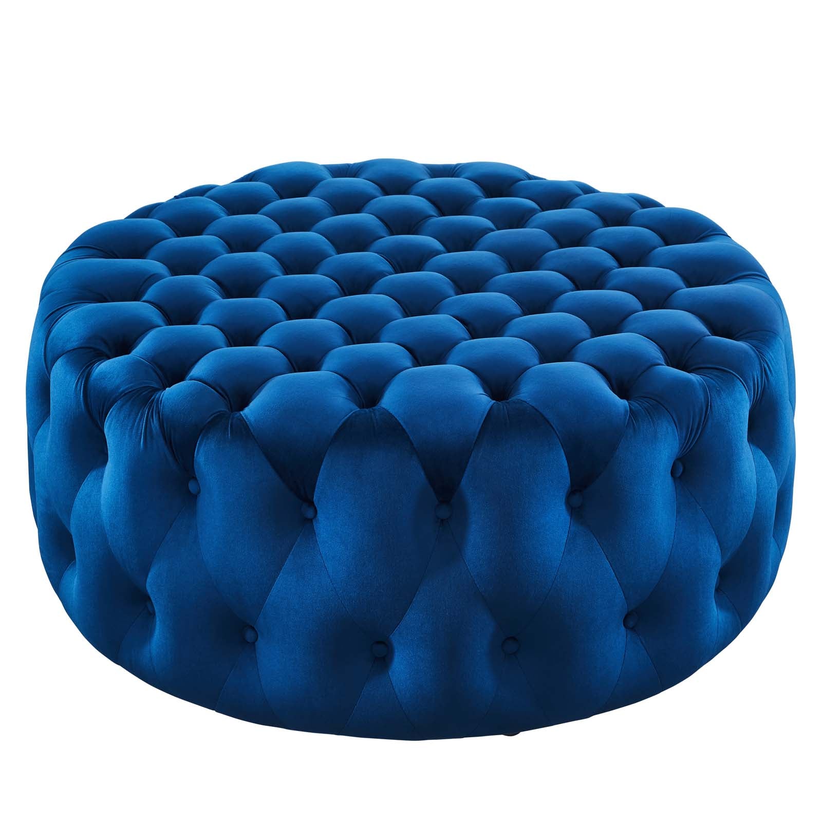 Amour Tufted Button Large Round Performance Velvet Ottoman By Modway | Ottomans | 