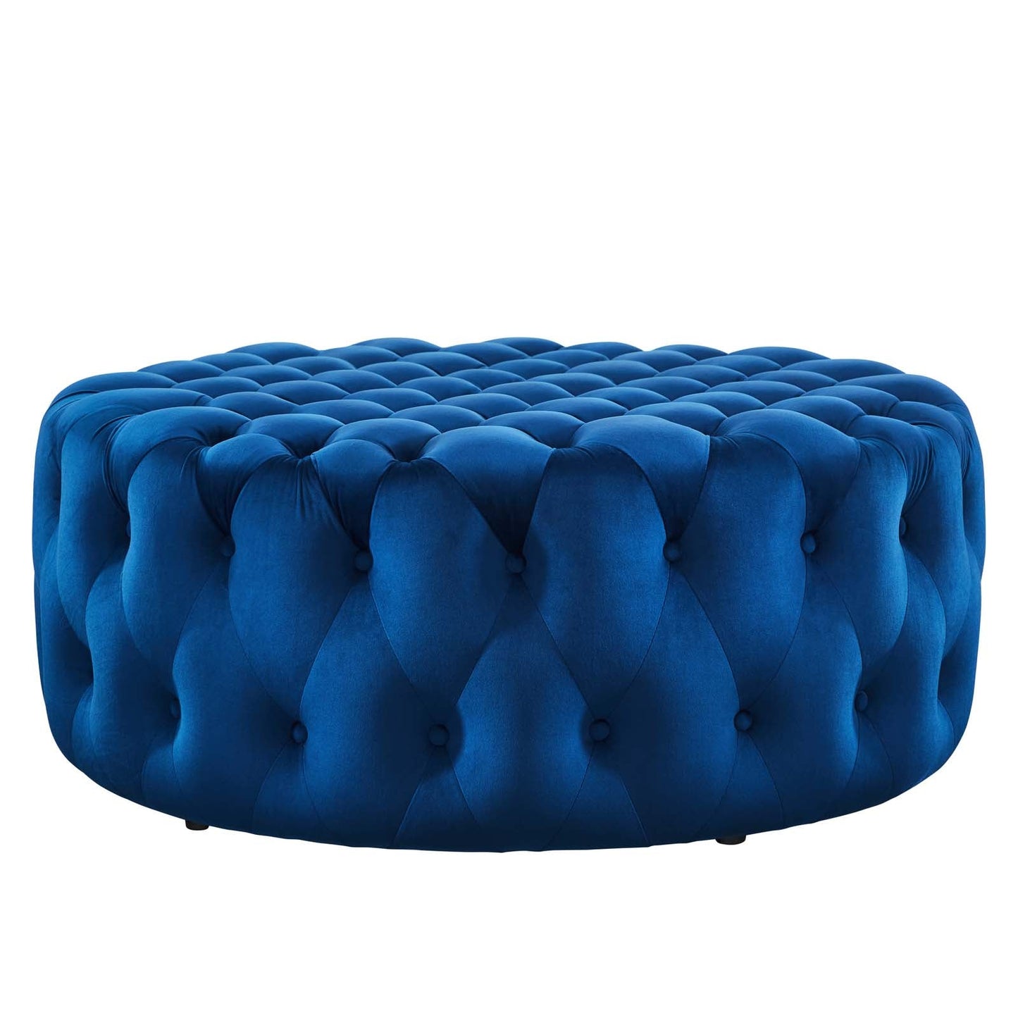 Amour Tufted Button Large Round Performance Velvet Ottoman By Modway | Ottomans | 