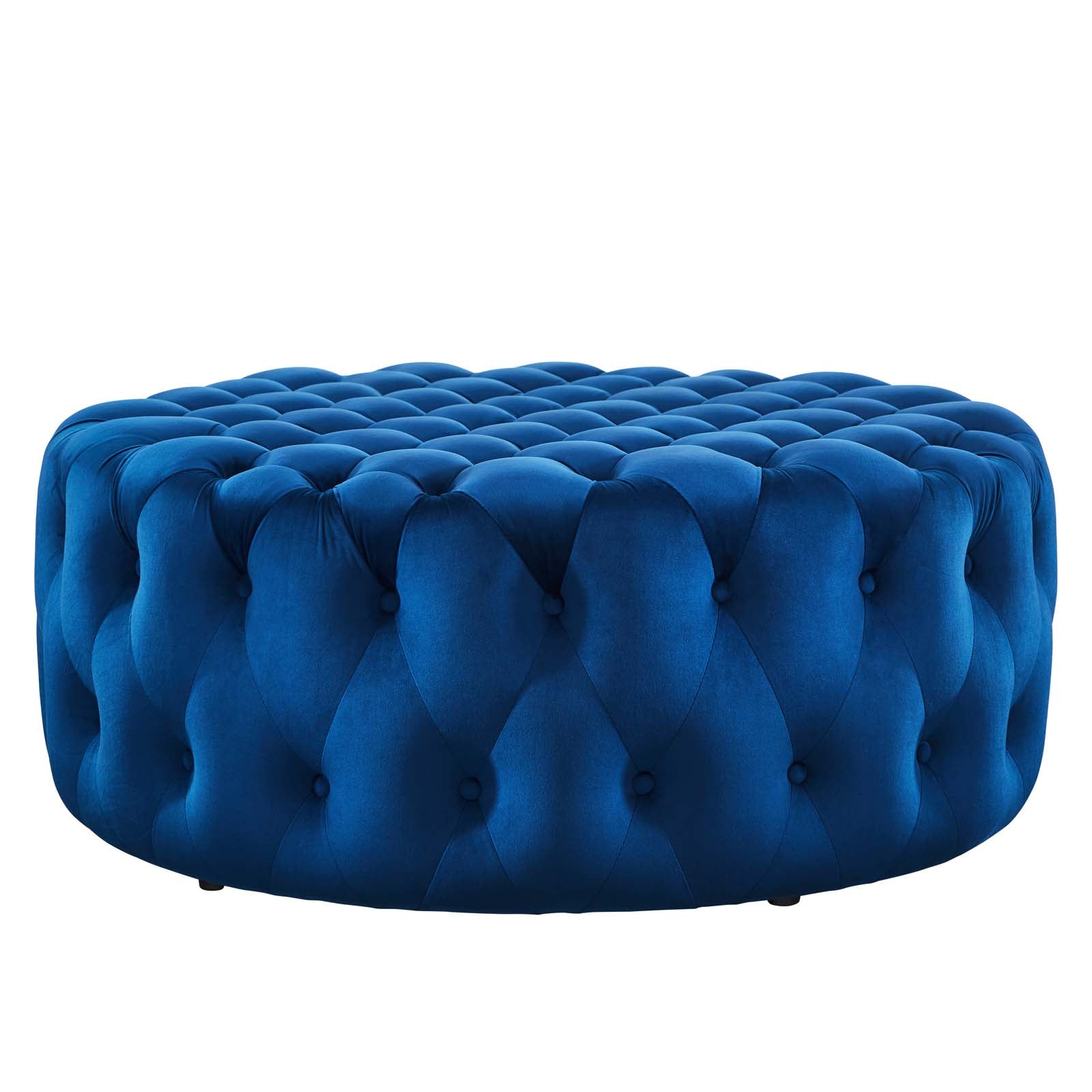 Amour Tufted Button Large Round Performance Velvet Ottoman By Modway | Ottomans | 