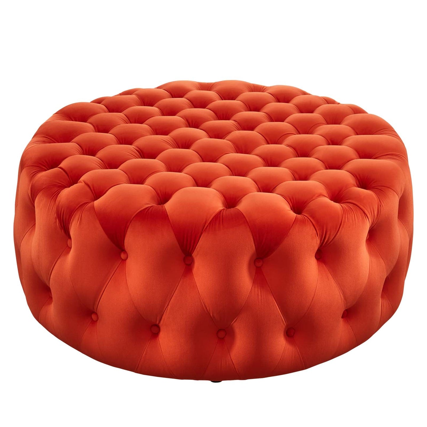 Amour Tufted Button Large Round Performance Velvet Ottoman By Modway | Ottomans | 