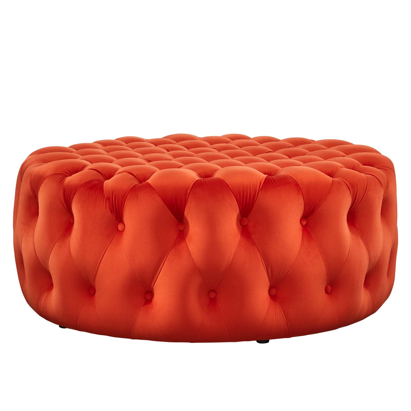 Amour Tufted Button Large Round Performance Velvet Ottoman By Modway | Ottomans | 