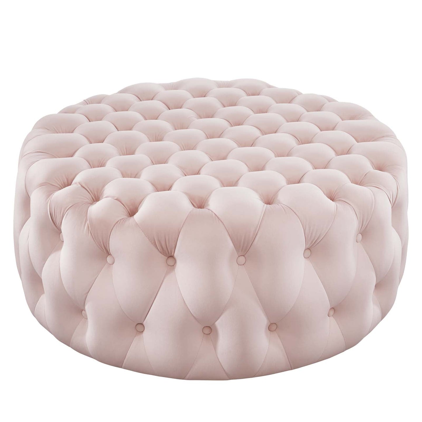 Amour Tufted Button Large Round Performance Velvet Ottoman By Modway | Ottomans | 