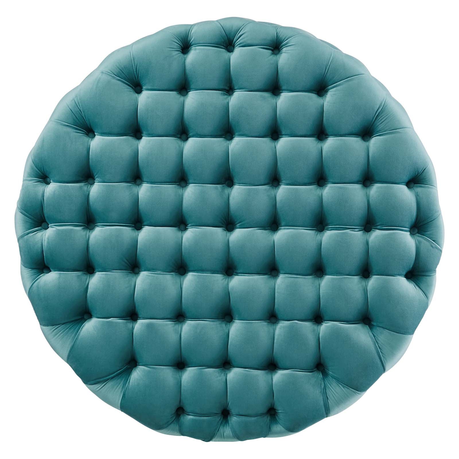 Amour Tufted Button Large Round Performance Velvet Ottoman By Modway | Ottomans | 