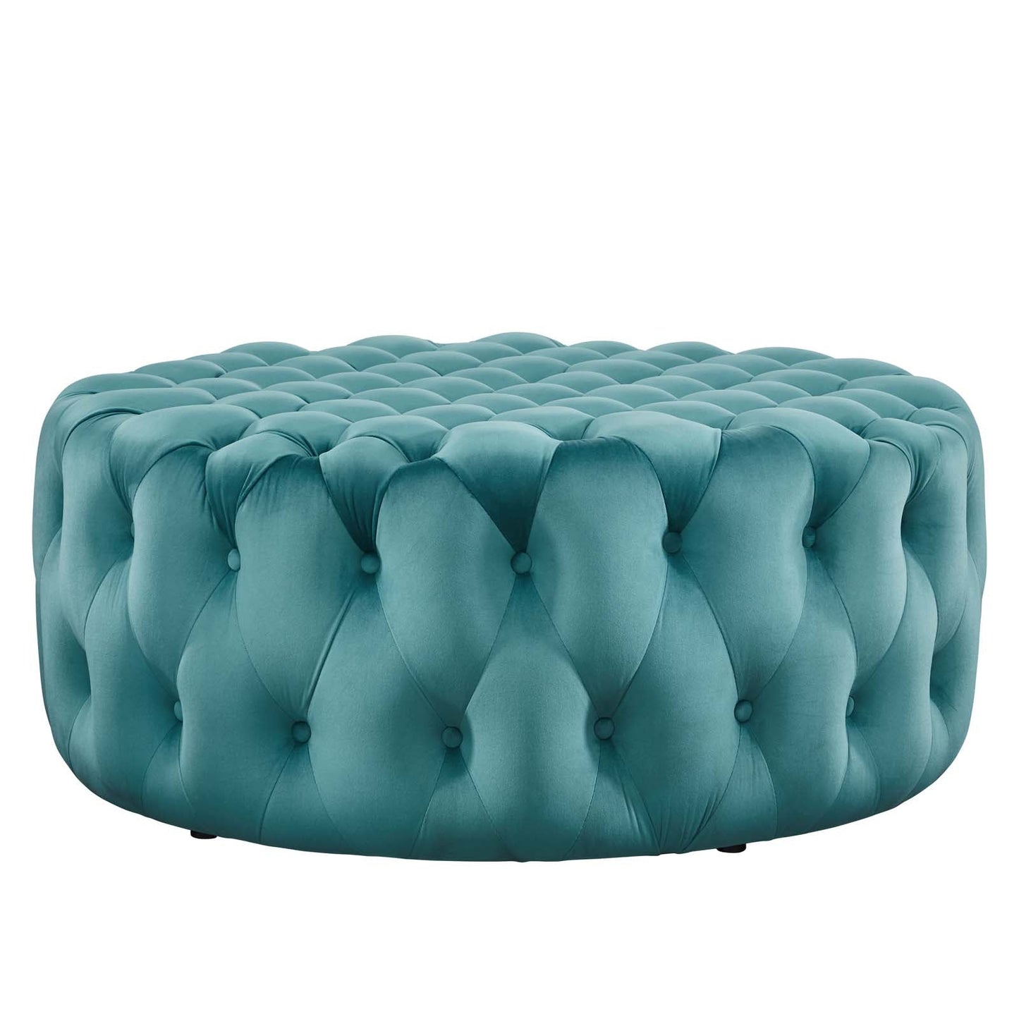 Amour Tufted Button Large Round Performance Velvet Ottoman By Modway | Ottomans | 