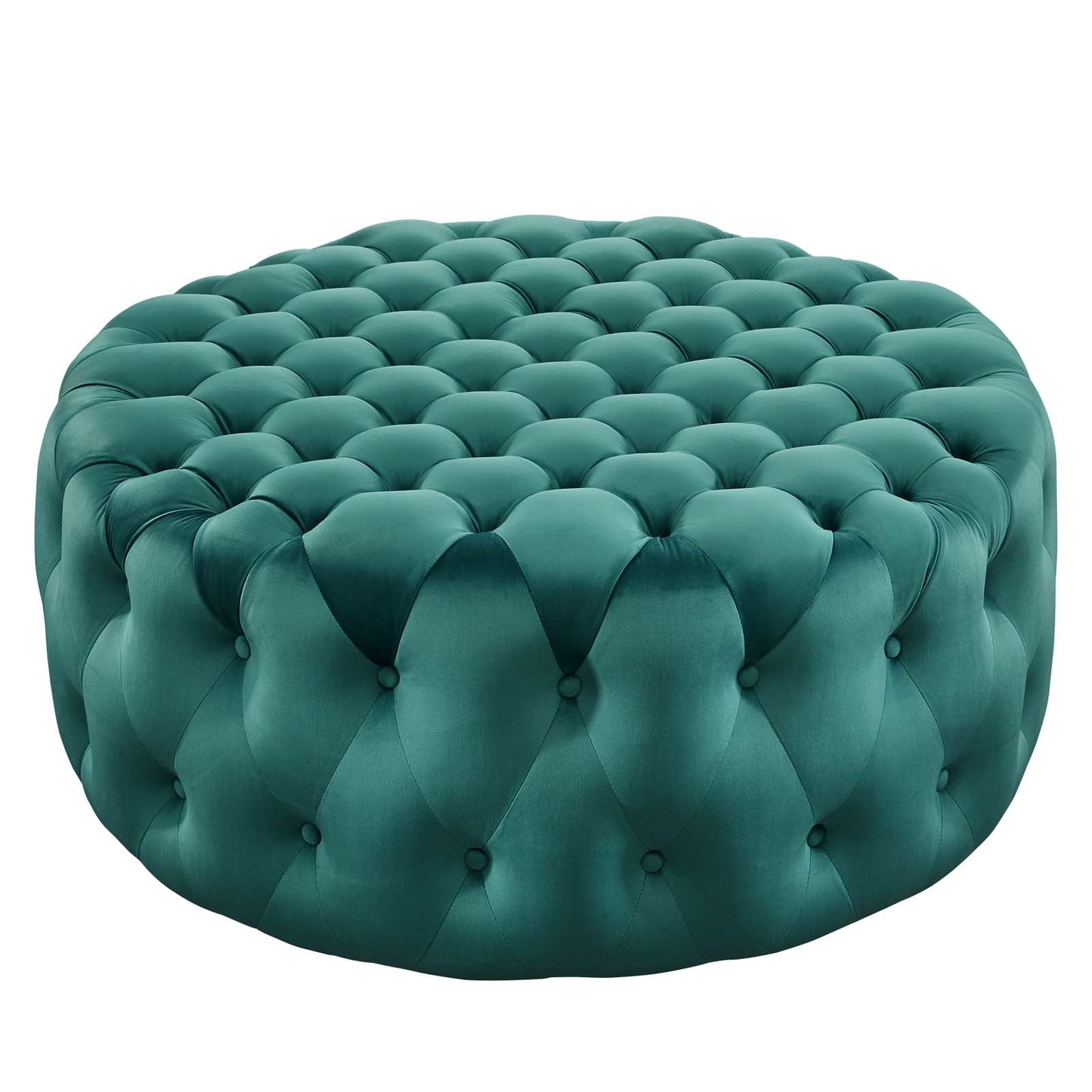 Amour Tufted Button Large Round Performance Velvet Ottoman By Modway | Ottomans | 