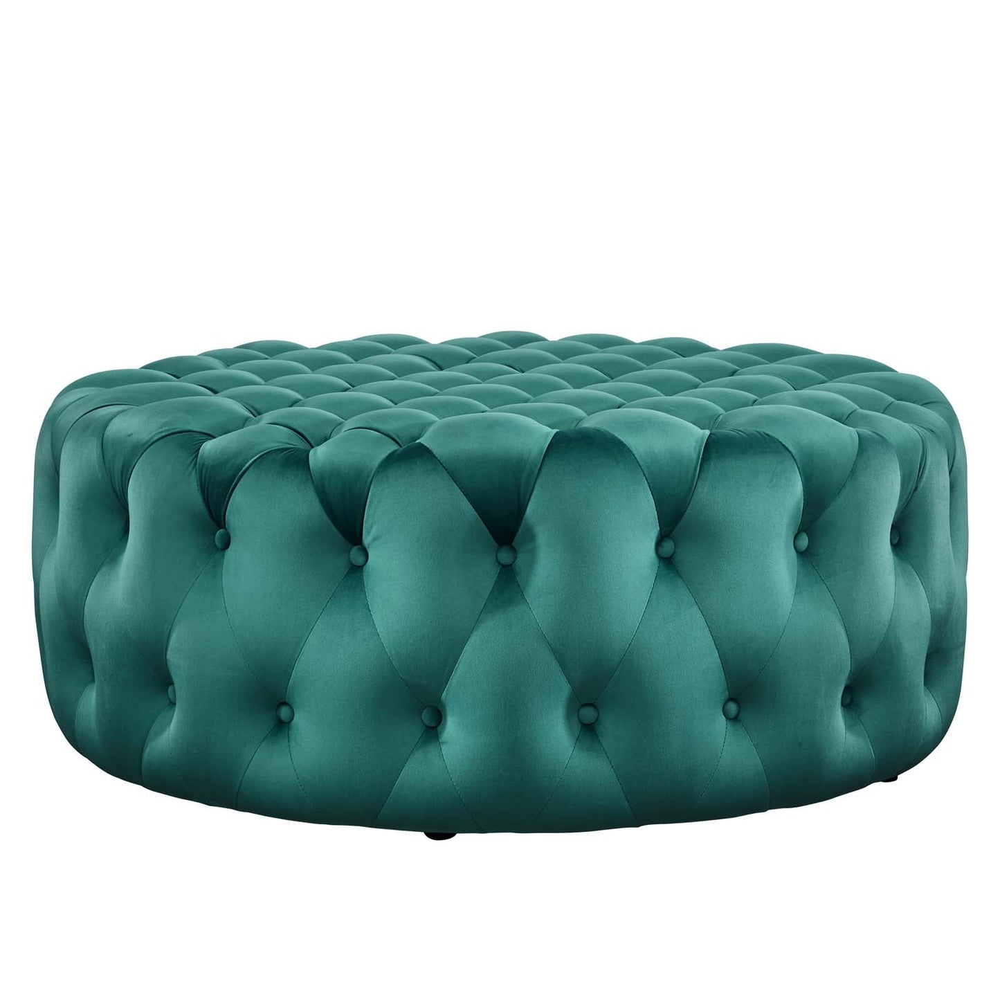 Amour Tufted Button Large Round Performance Velvet Ottoman By Modway | Ottomans | 