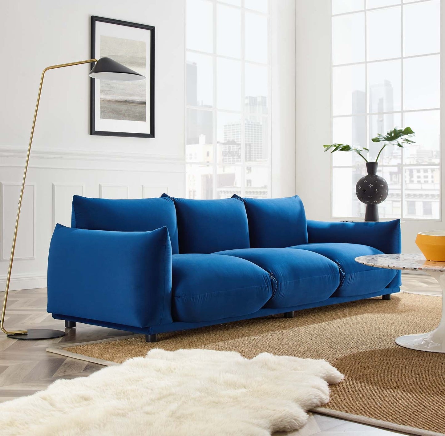 Modway Copious Performance Velvet Sofa | Sofas | 