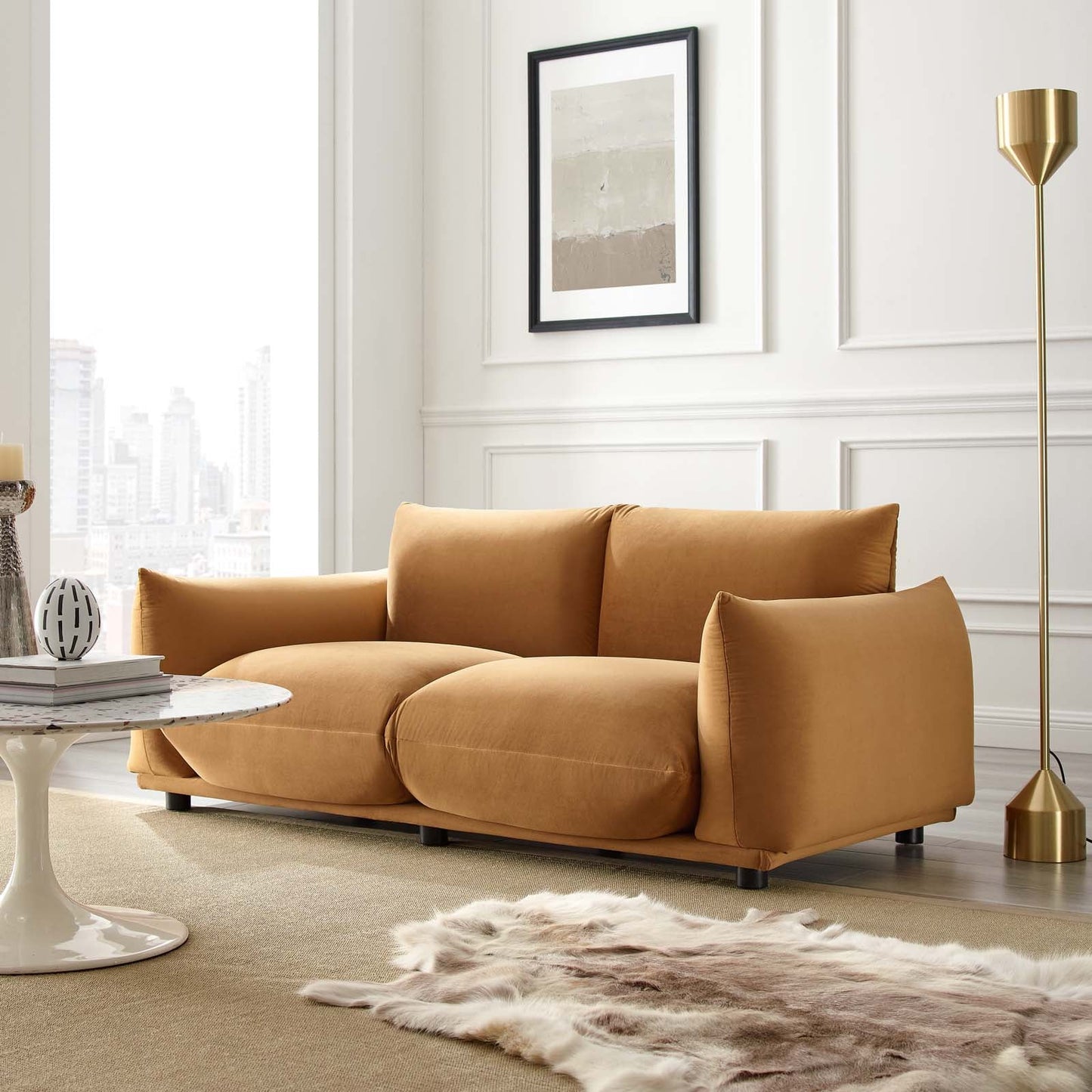 Modway Copious Performance Velvet Loveseat | Loveseats