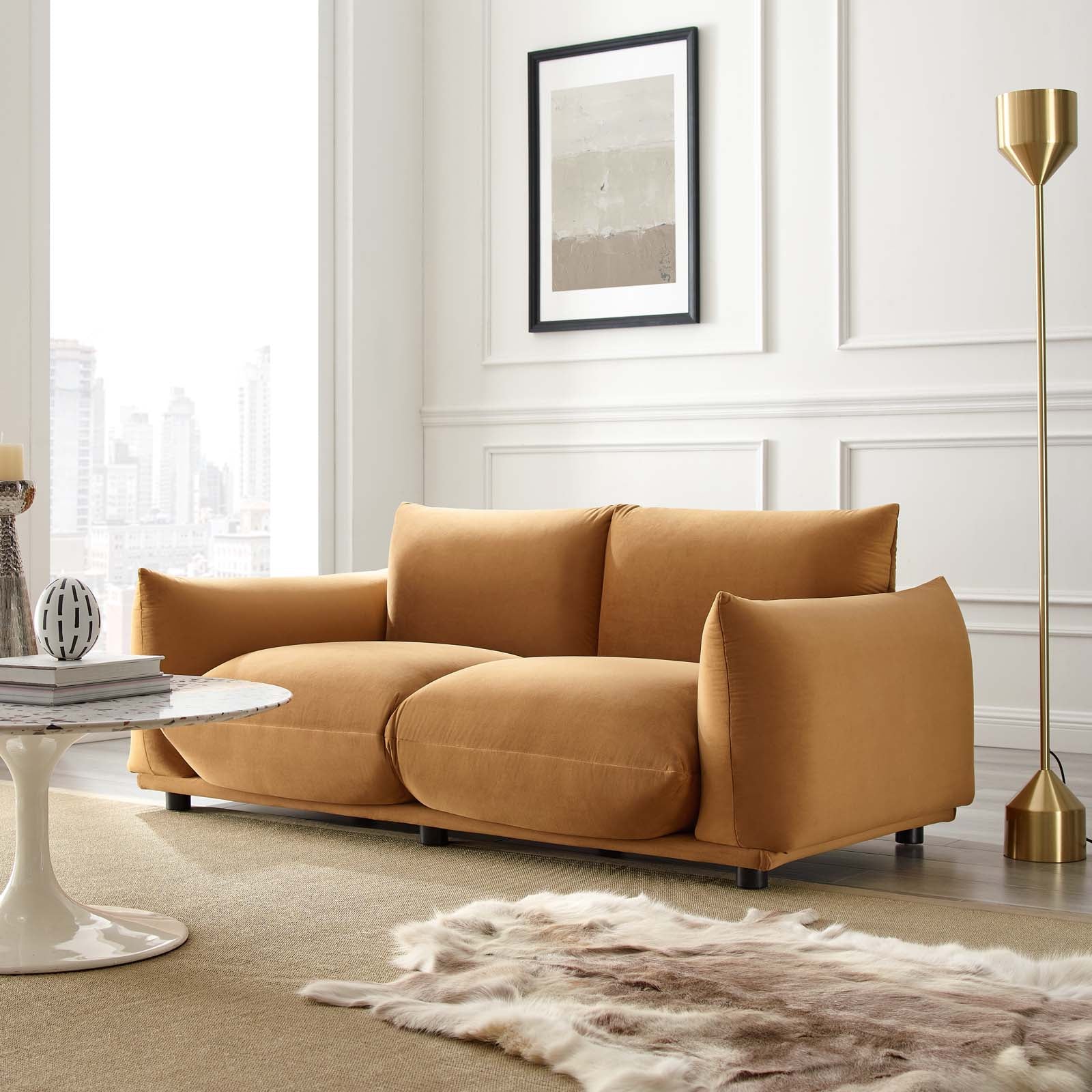Modway Copious Performance Velvet Loveseat | Loveseats