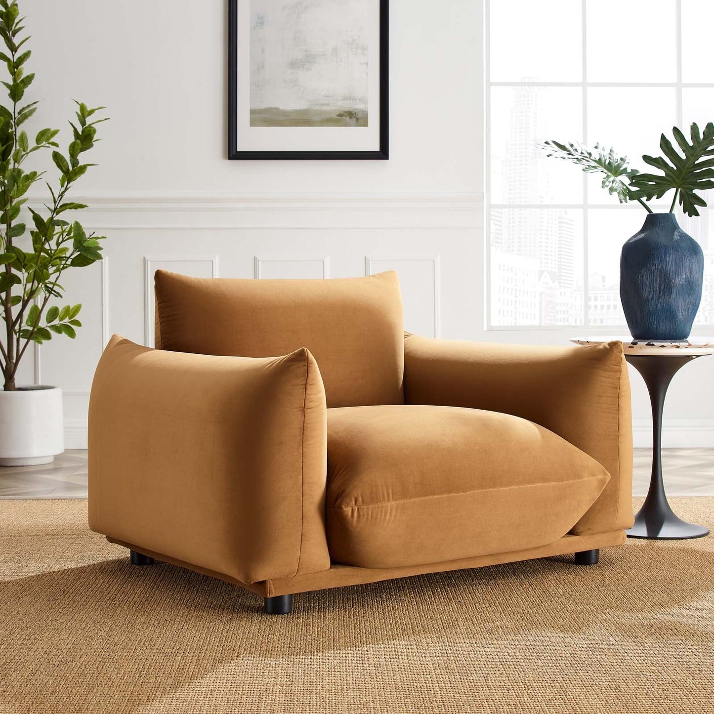 Modway Copious Performance Velvet Armchair | Armchairs
