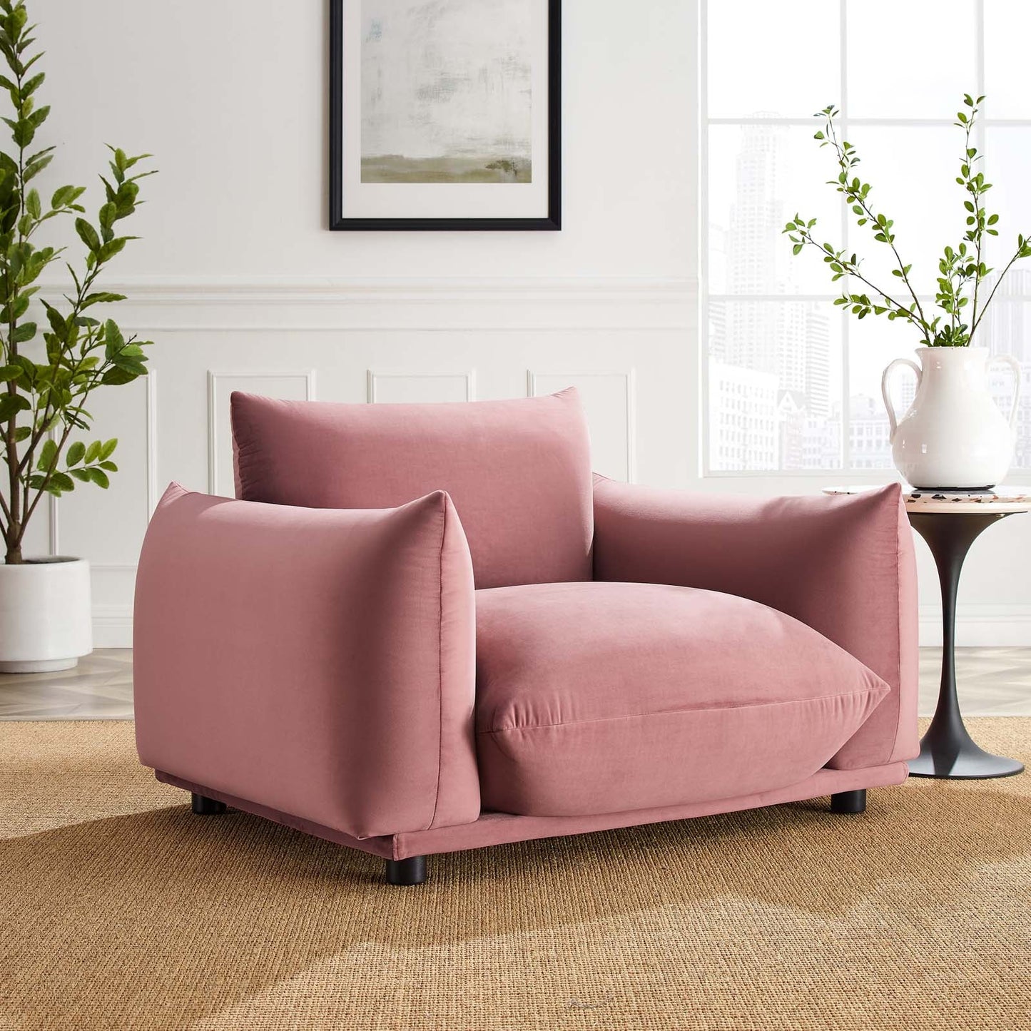 Modway Copious Performance Velvet Armchair | Armchairs | 