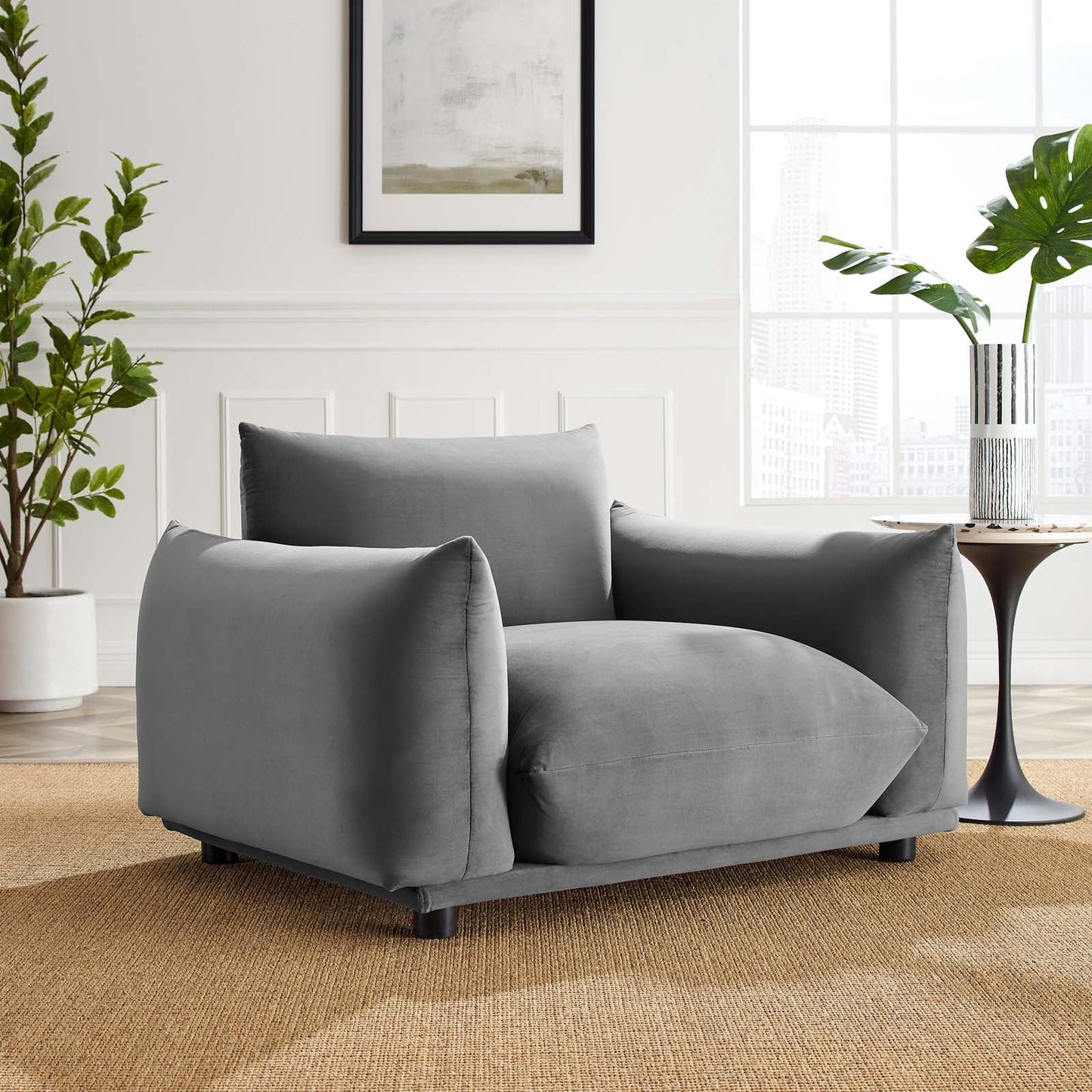 Modway Copious Performance Velvet Armchair | Armchairs | 