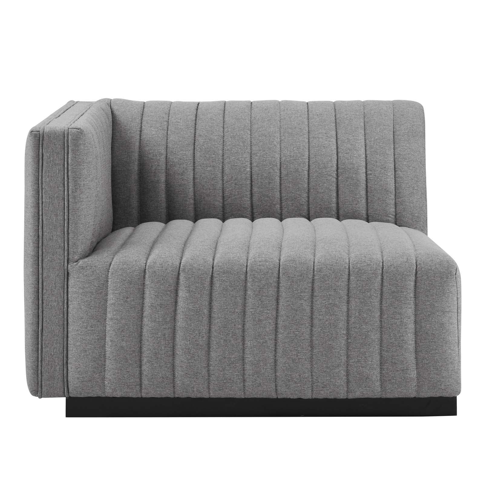 Conjure Channel Tufted Upholstered Fabric Left-Arm Chair By Modway - EEI-5491 | Armchairs - 9