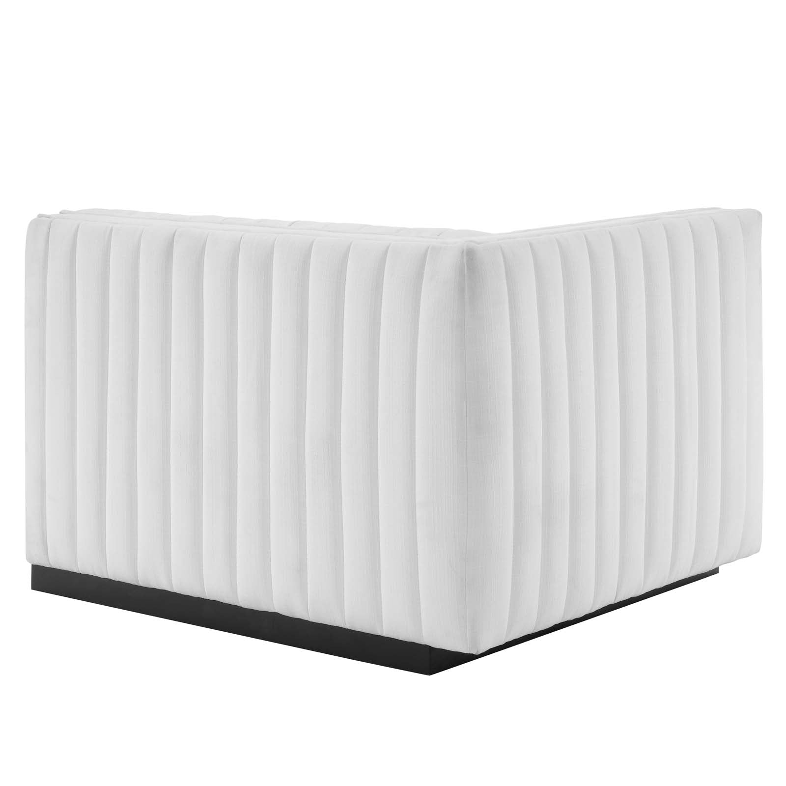 Conjure Channel Tufted Upholstered Fabric Left-Arm Chair By Modway - EEI-5491 | Armchairs - 16