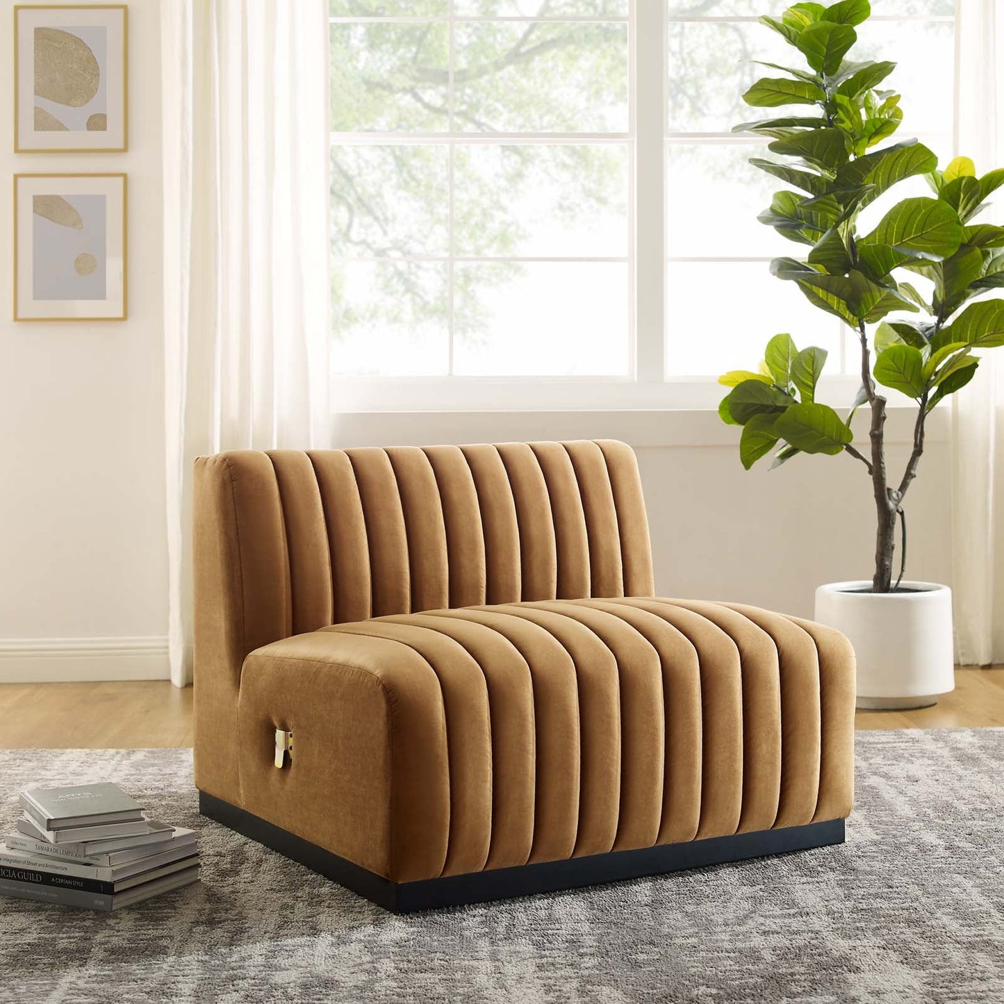 Conjure Channel Tufted Performance Velvet Armless Chair By Modway - EEI-5494 | Sofas