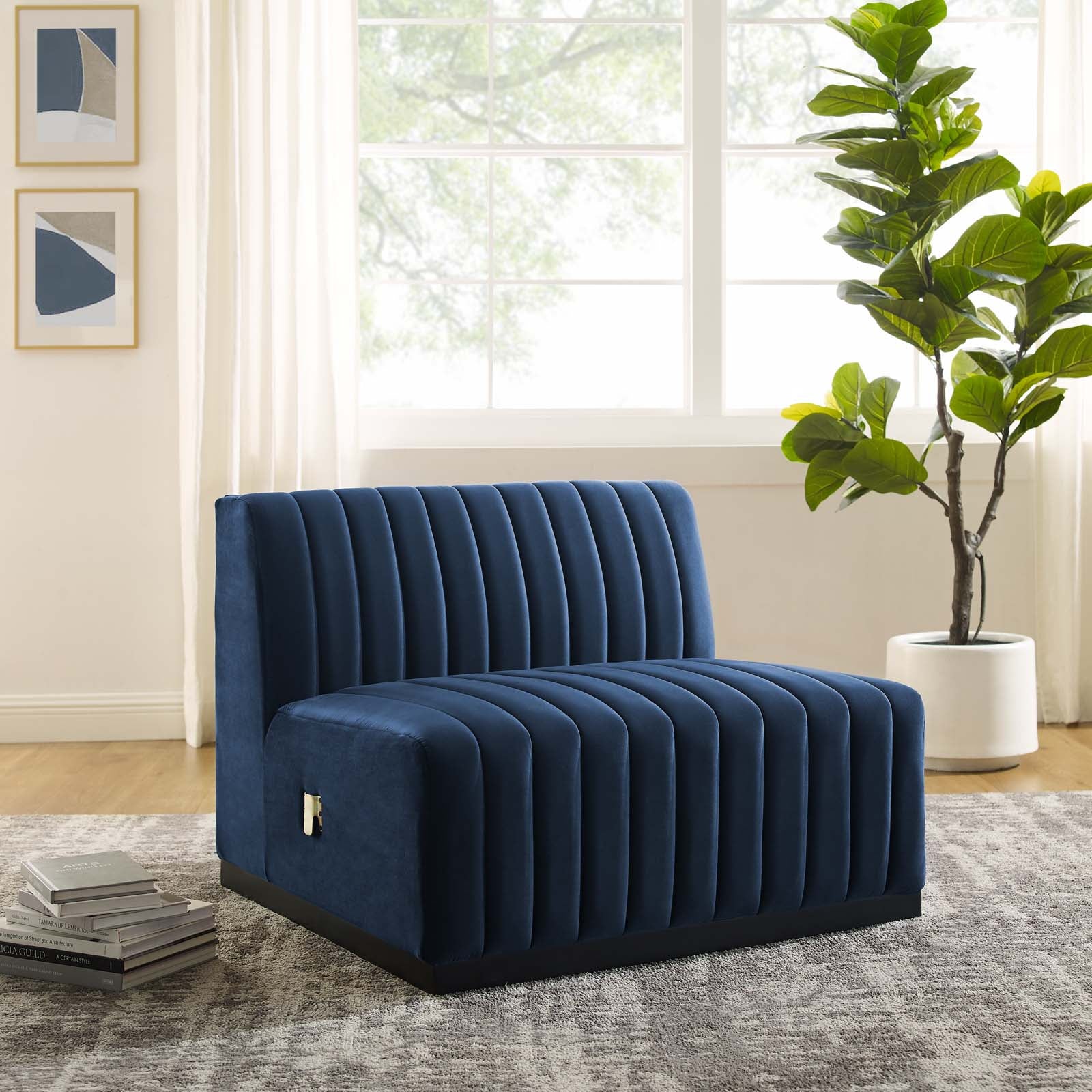 Conjure Channel Tufted Performance Velvet Armless Chair By Modway - EEI-5494 | Sofas - 27