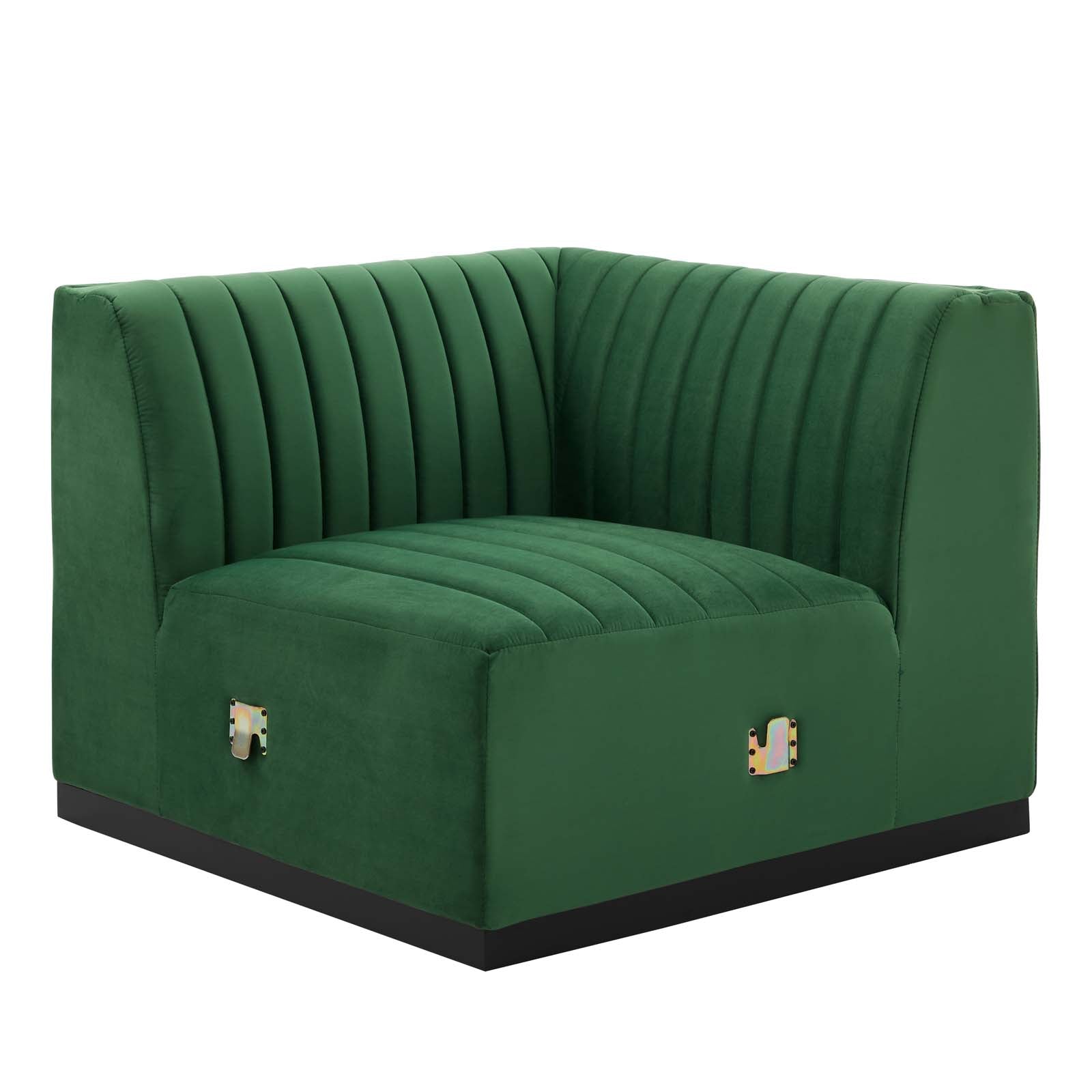 Conjure Channel Tufted Performance Velvet Left Corner Chair By Modway - EEI-5496 | Sofas - 7