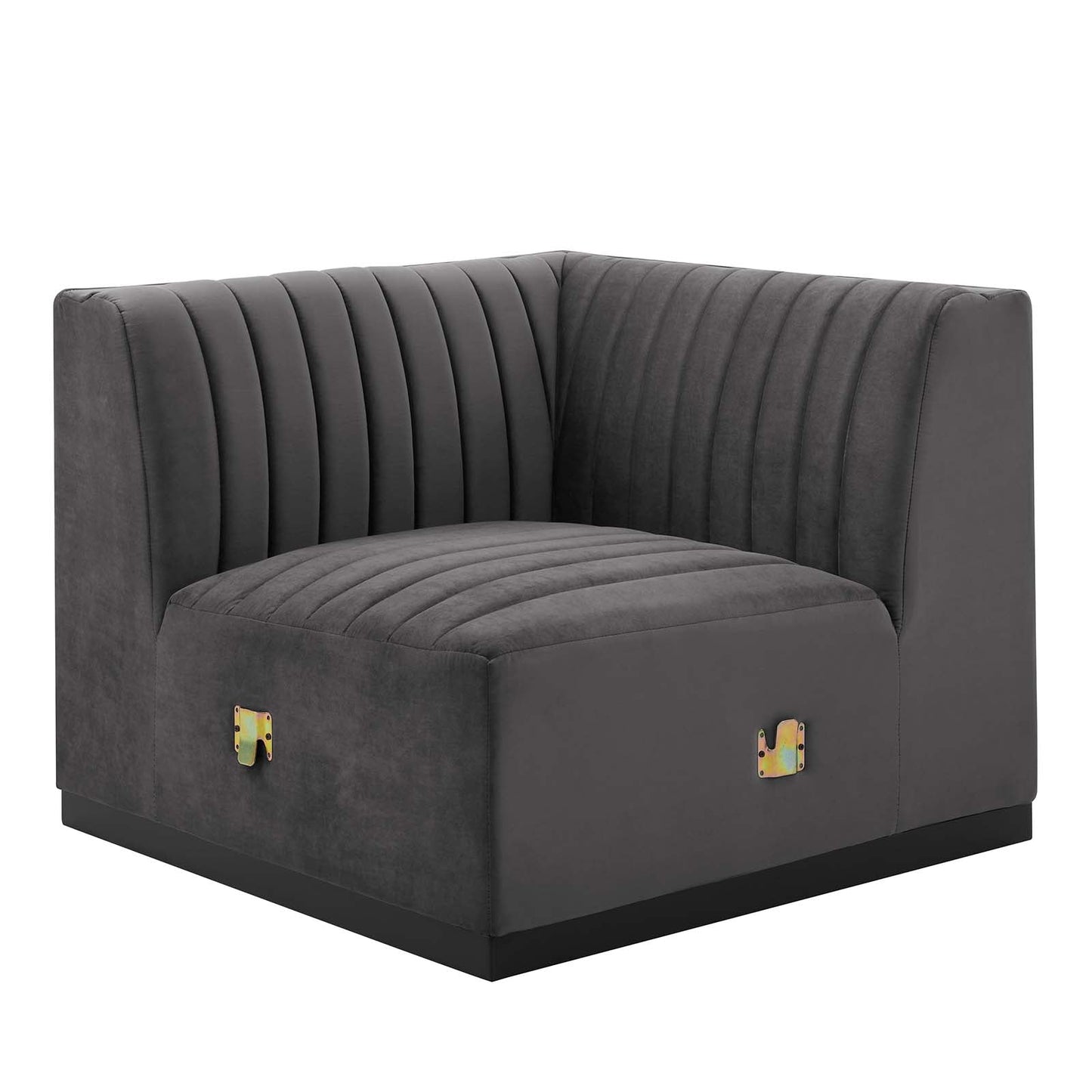 Conjure Channel Tufted Performance Velvet Left Corner Chair By Modway - EEI-5496 | Sofas - 13