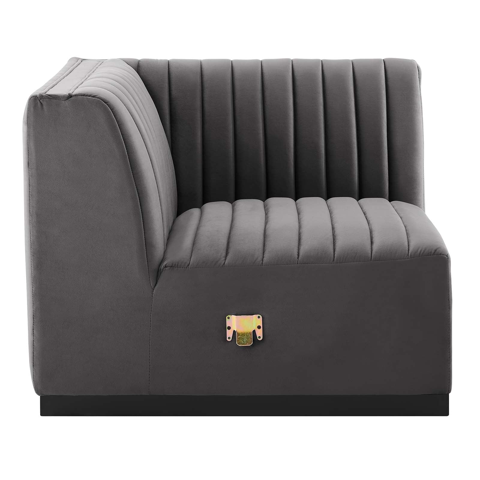 Conjure Channel Tufted Performance Velvet Left Corner Chair By Modway - EEI-5496 | Sofas - 14