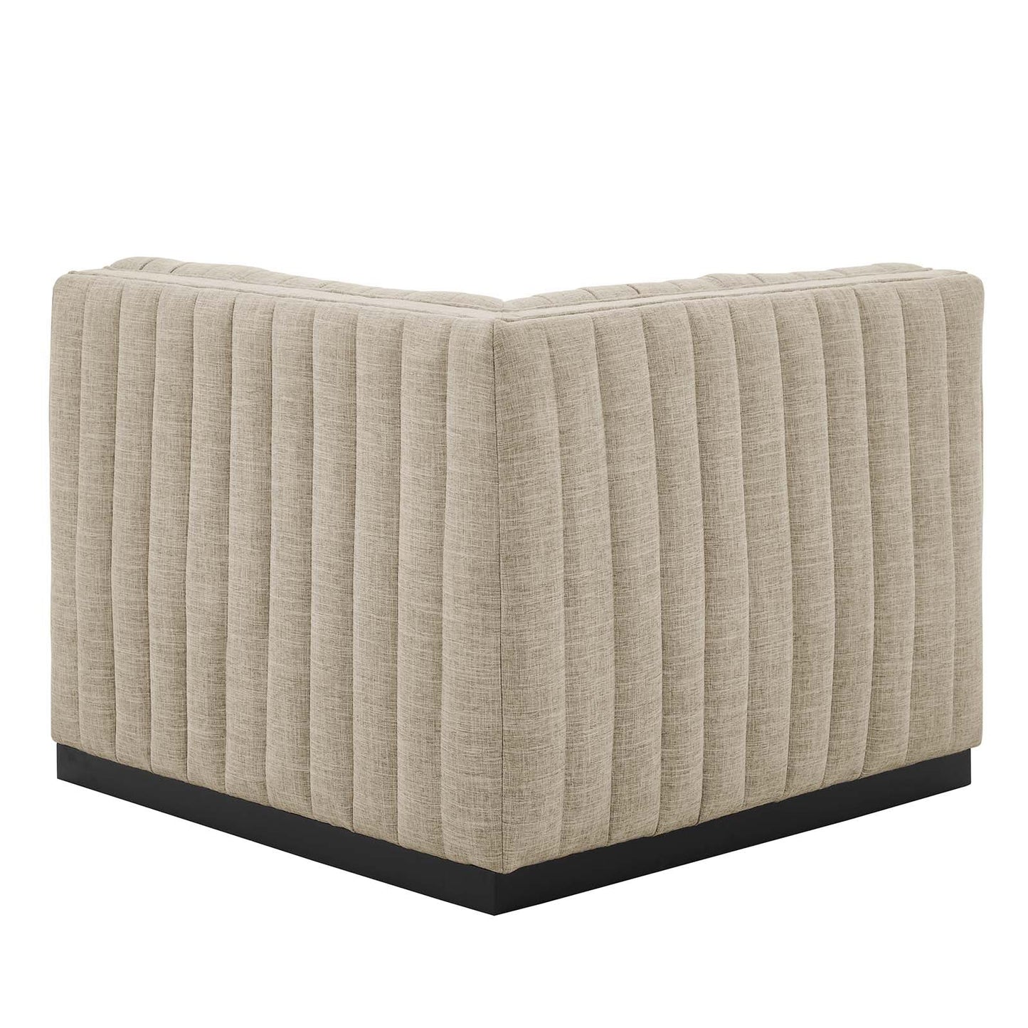 Conjure Channel Tufted Upholstered Fabric Left Corner Chair By Modway - EEI-5497 | Sofas - 4