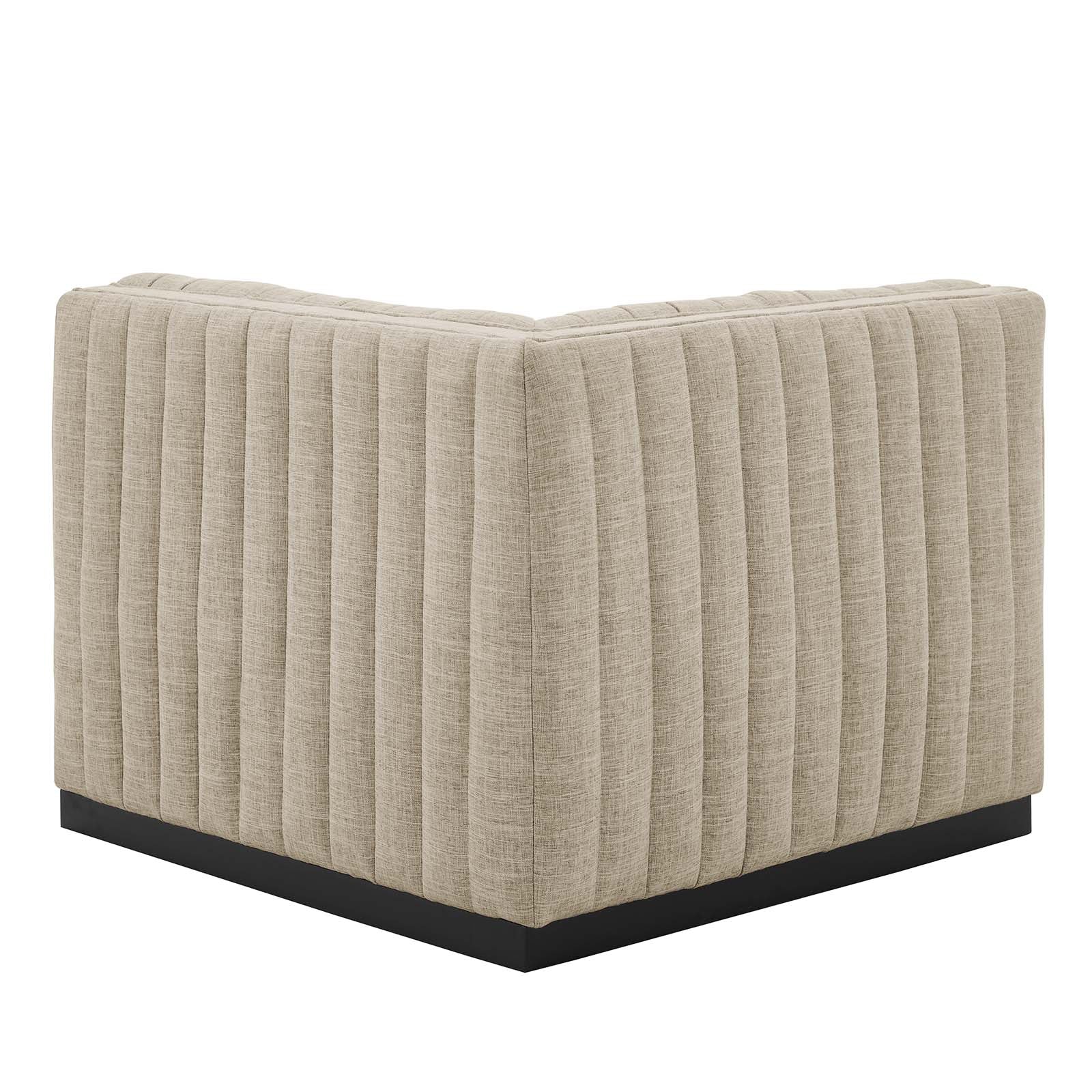 Conjure Channel Tufted Upholstered Fabric Left Corner Chair By Modway - EEI-5497 | Sofas - 4