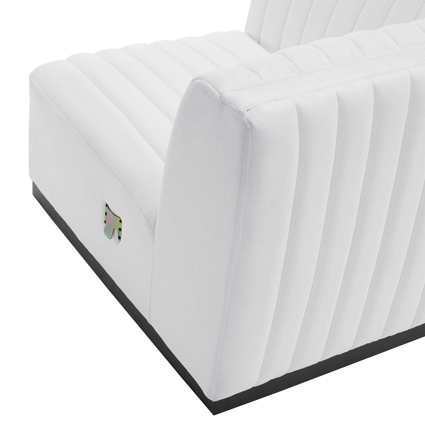 Conjure Channel Tufted Upholstered Fabric Left Corner Chair By Modway - EEI-5497 | Sofas - 16