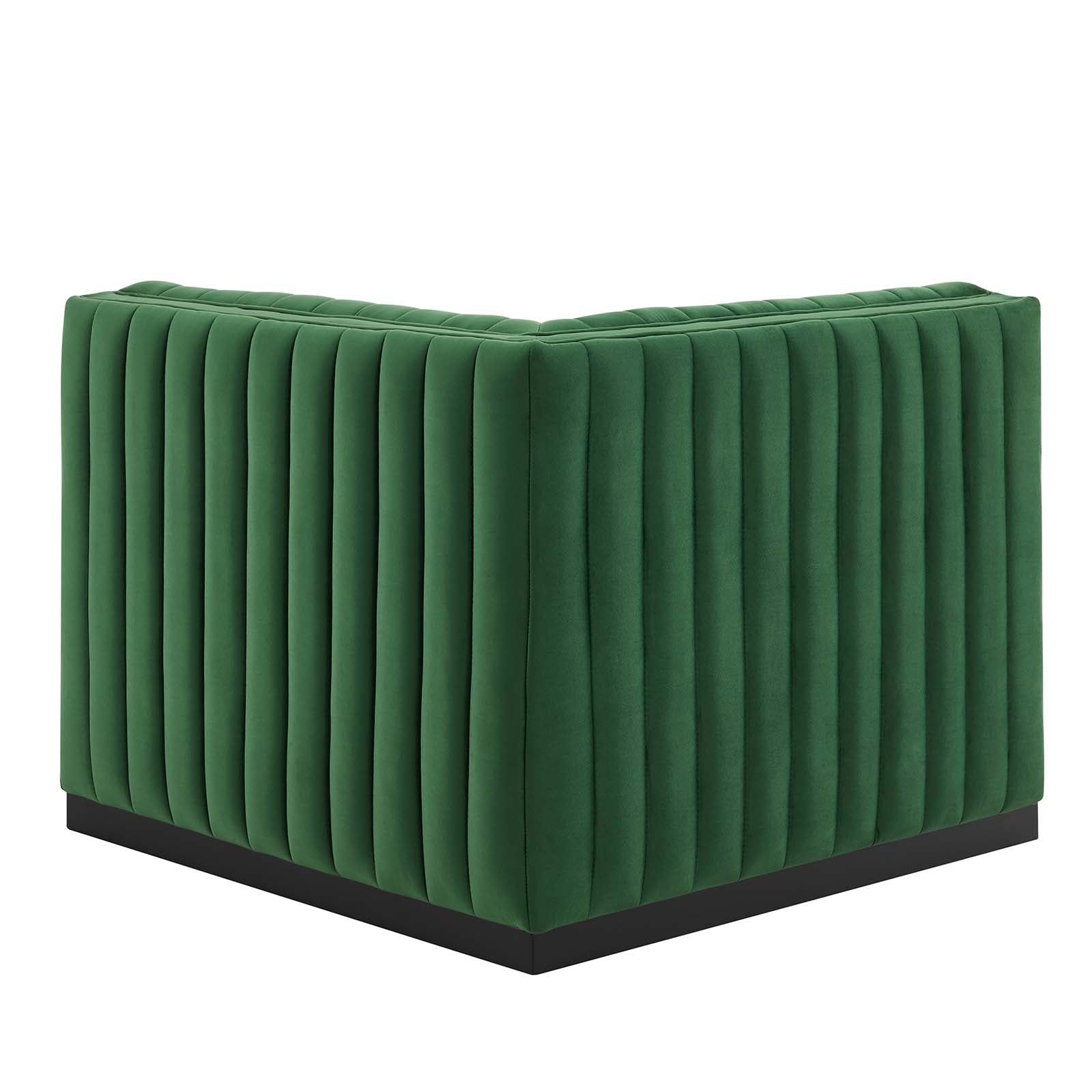 Conjure Channel Tufted Performance Velvet Right Corner Chair By Modway - EEI-5498 | Sofas - 9
