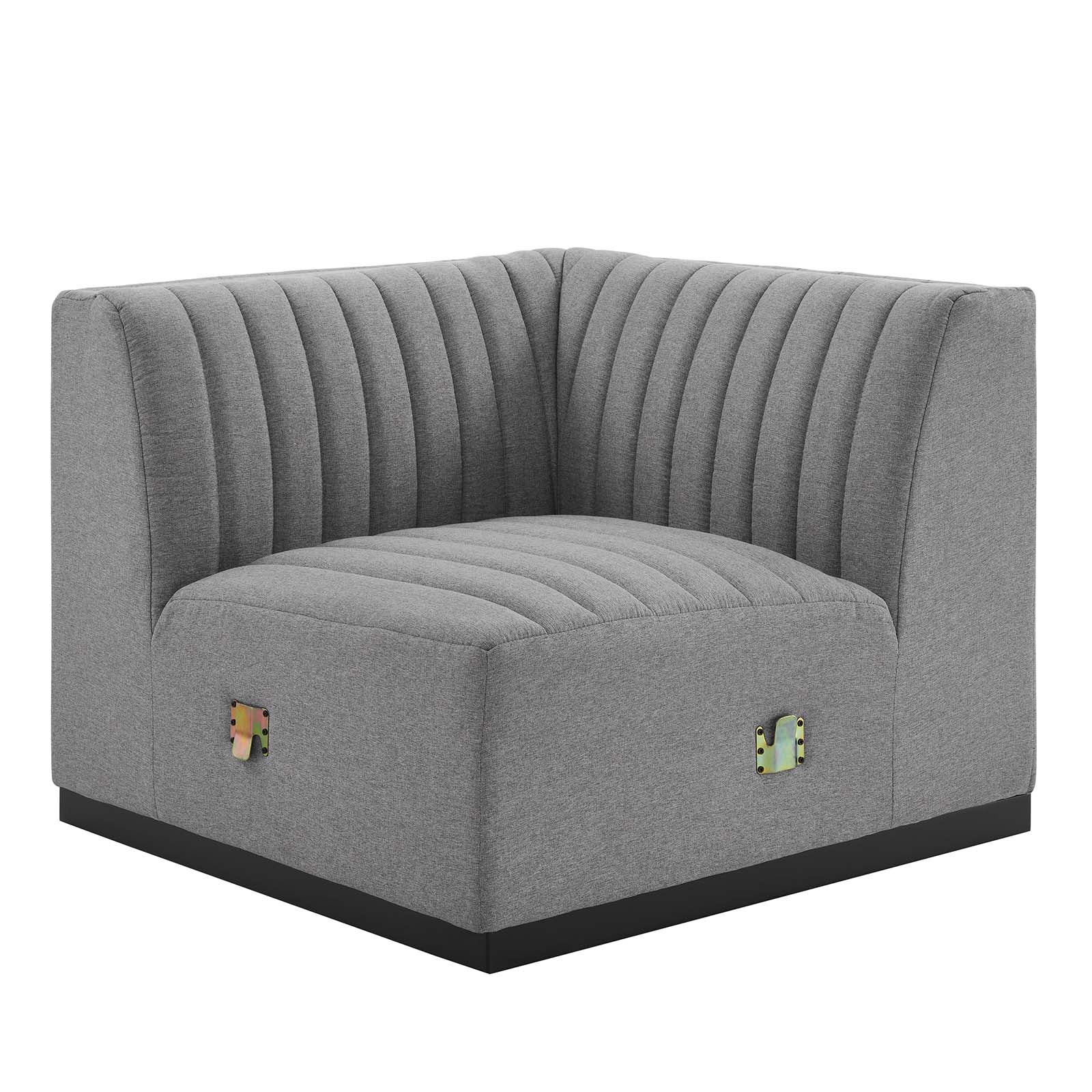 Conjure Channel Tufted Upholstered Fabric Right Corner Chair By Modway - EEI-5499 | Sofas - 8