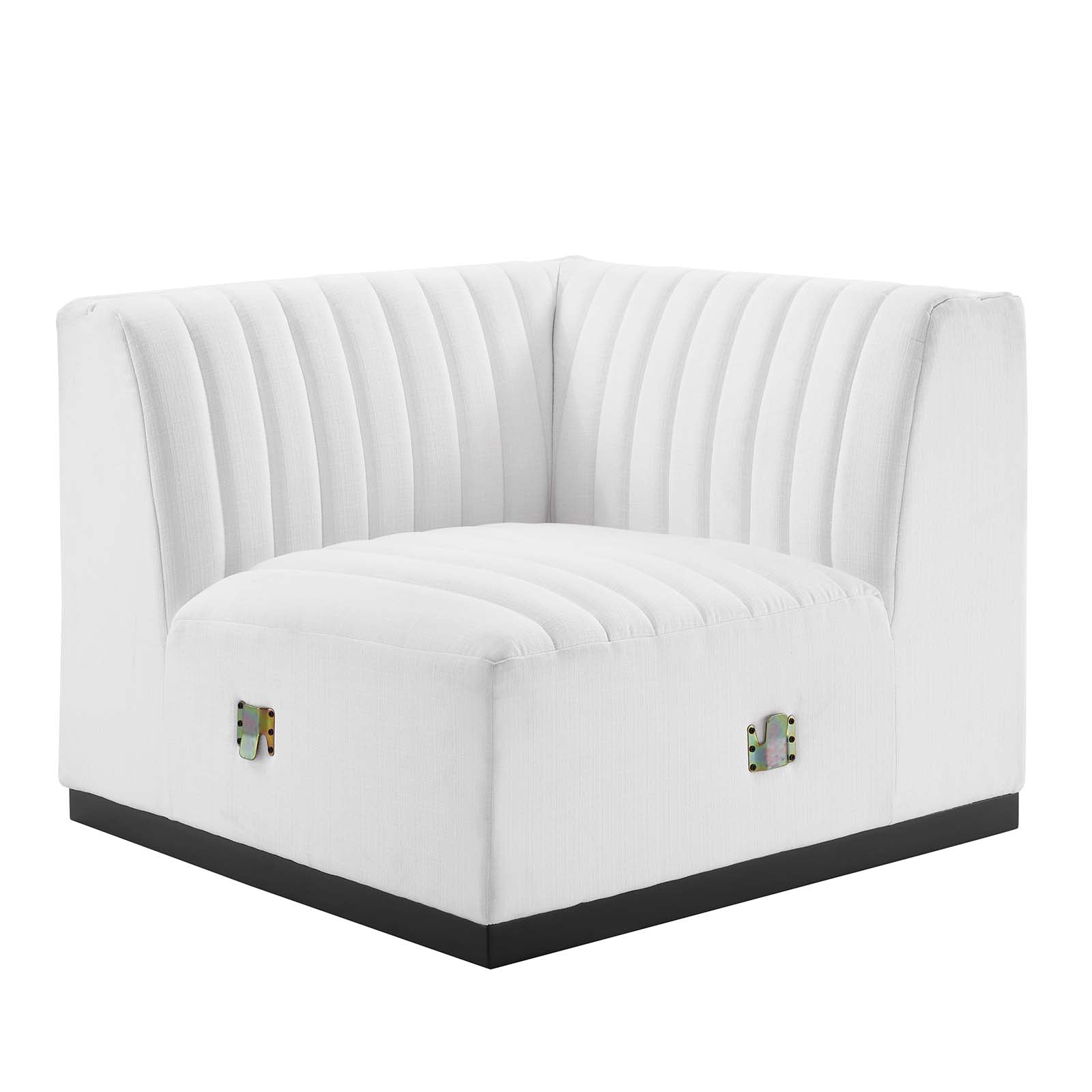 Conjure Channel Tufted Upholstered Fabric Right Corner Chair By Modway - EEI-5499 | Sofas - 14