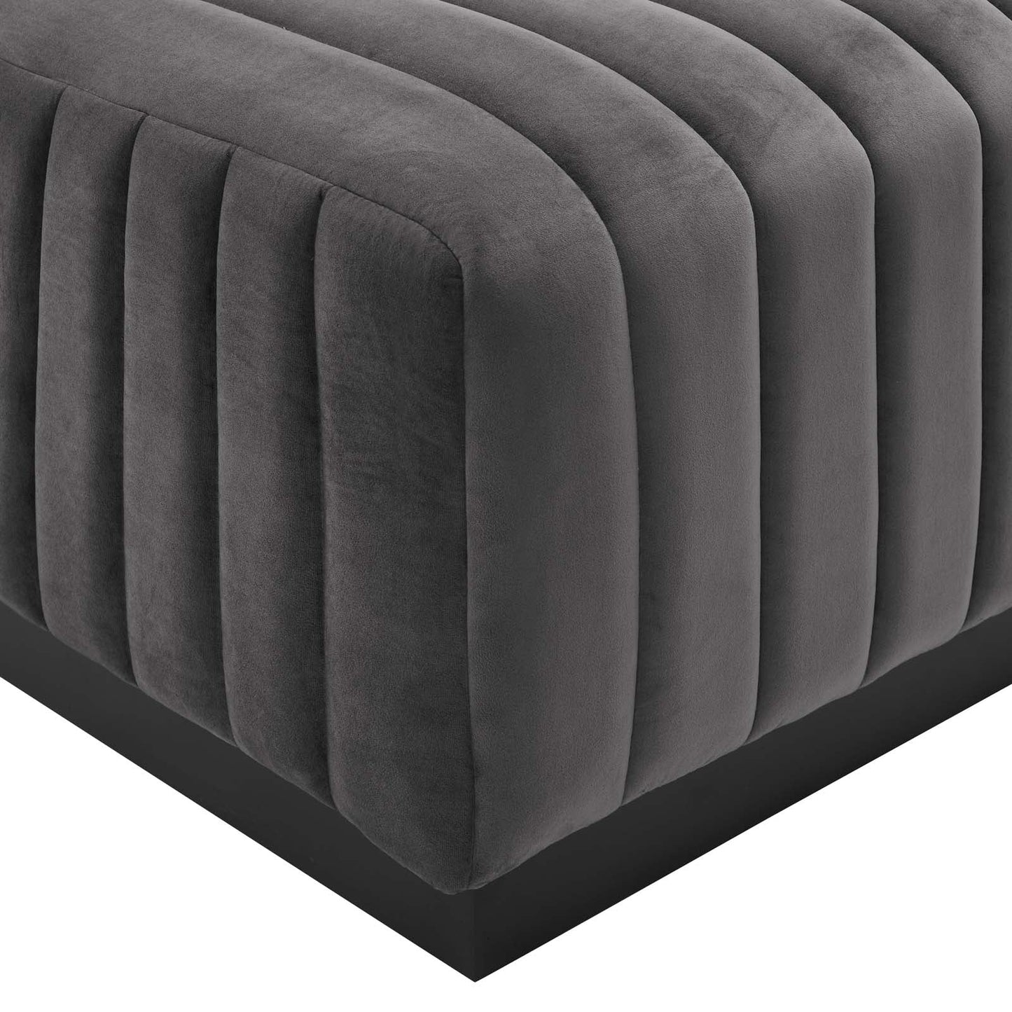 Conjure Channel Tufted Performance Velvet Ottoman By Modway - EEI-5500 | Ottomans - 13