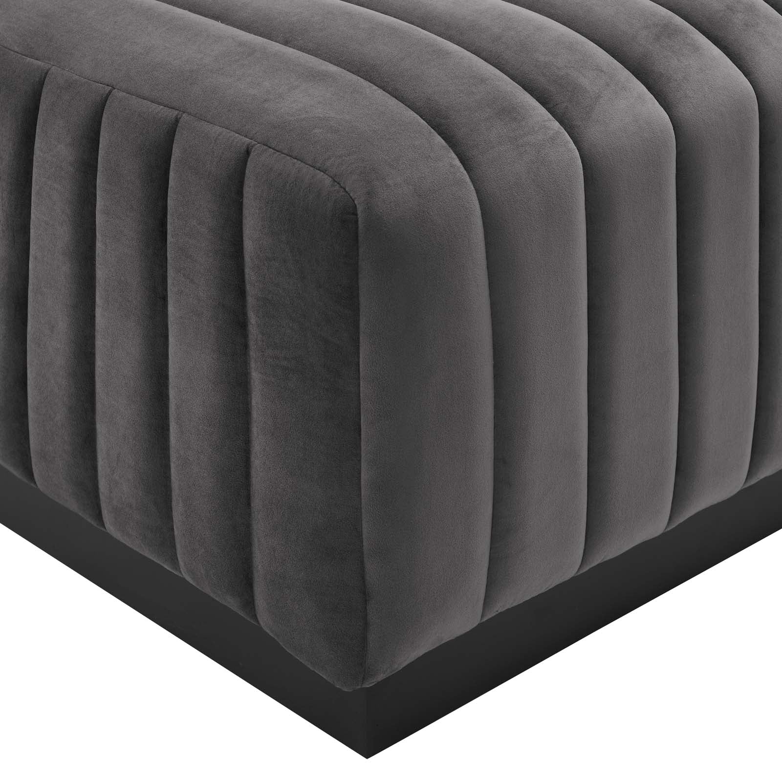 Conjure Channel Tufted Performance Velvet Ottoman By Modway - EEI-5500 | Ottomans - 13