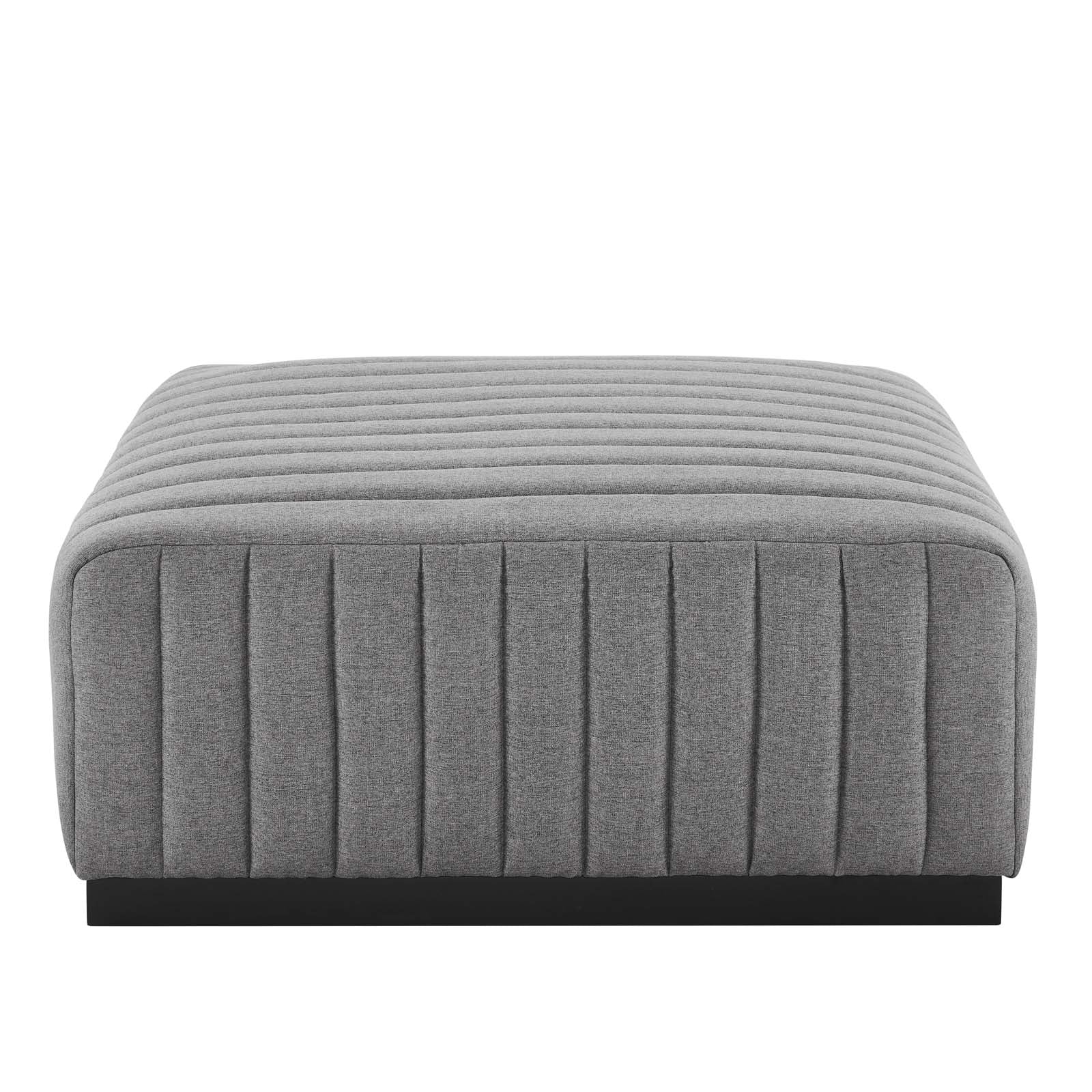 Conjure Channel Tufted Upholstered Fabric Ottoman By Modway - EEI-5501 | Ottomans - 8