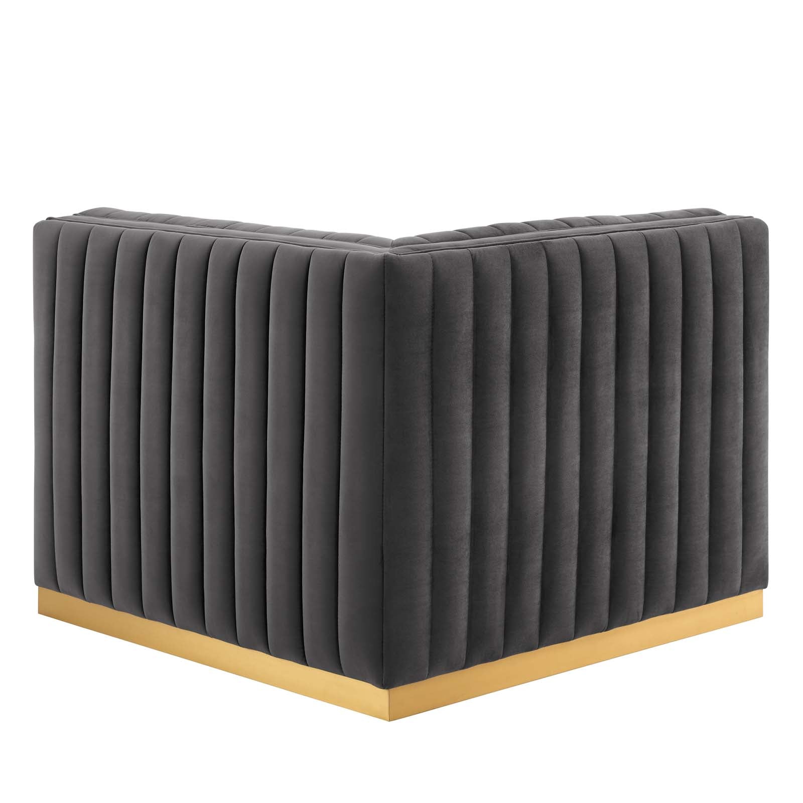 Conjure Channel Tufted Performance Velvet Right Corner Chair By Modway - EEI-5506 | Armchairs - 15