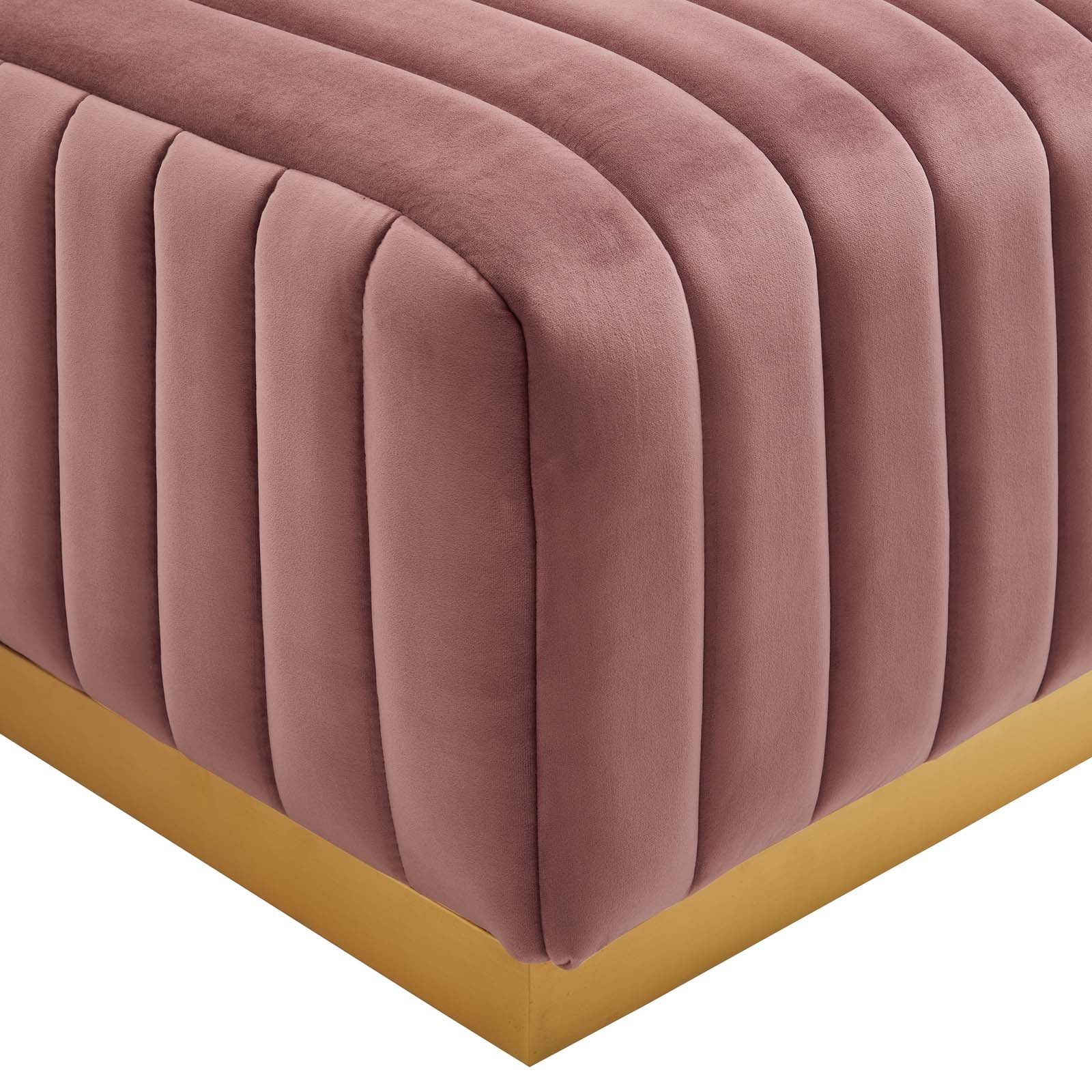 Conjure Channel Tufted Performance Velvet Ottoman By Modway - EEI-5507 | Ottomans - 8