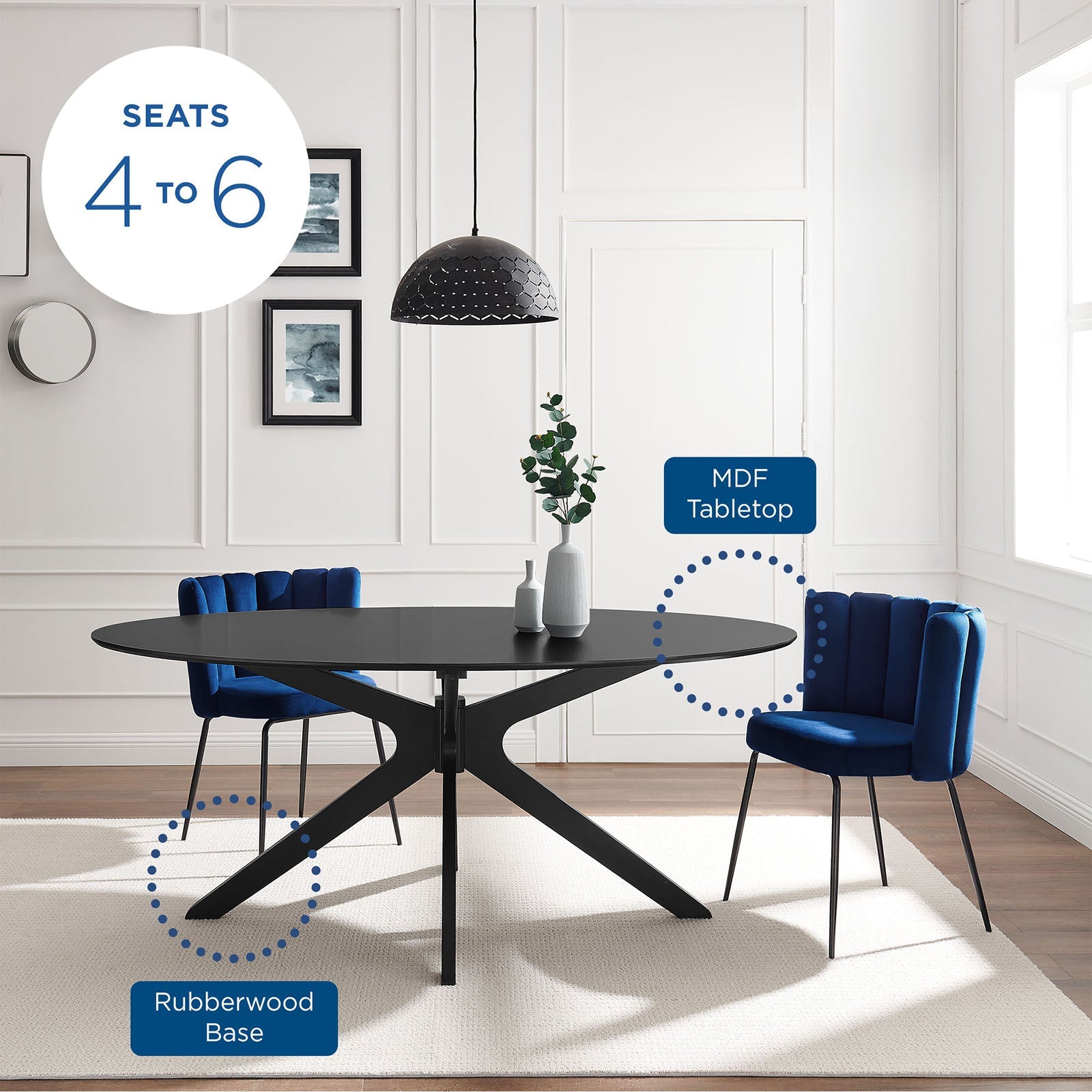 Modway Traverse 71" Oval Dining Table | Dining Tables | Modishstore-5