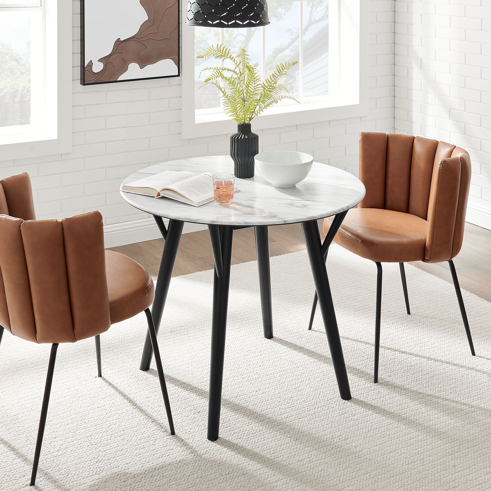 Modway Gallant 36" Round Performance Artificial Marble Dining Table | Dining Tables | Modishstore