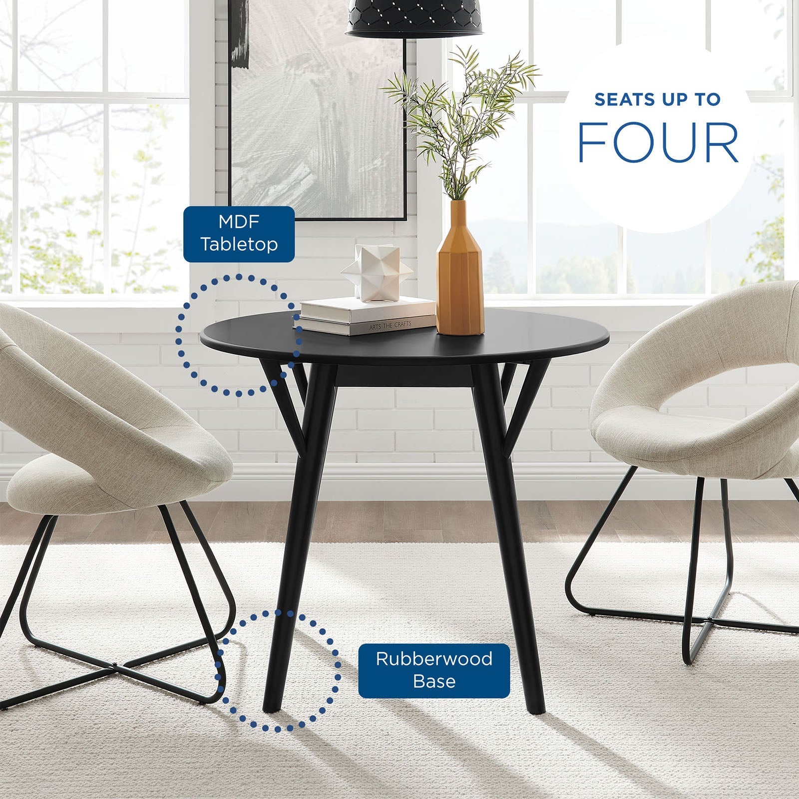 Modway Gallant 36" Dining Table | Dining Tables | Modishstore-6