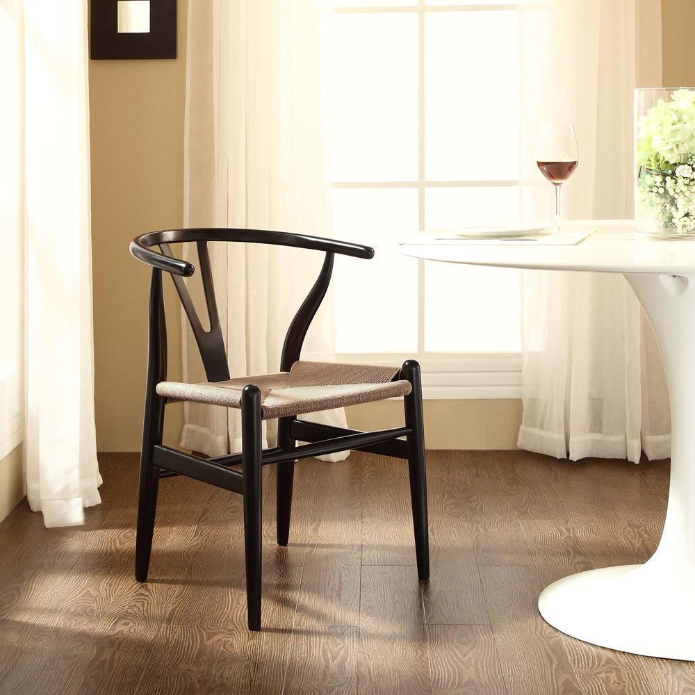 Modway Amish Dining Wood Armchair - Black