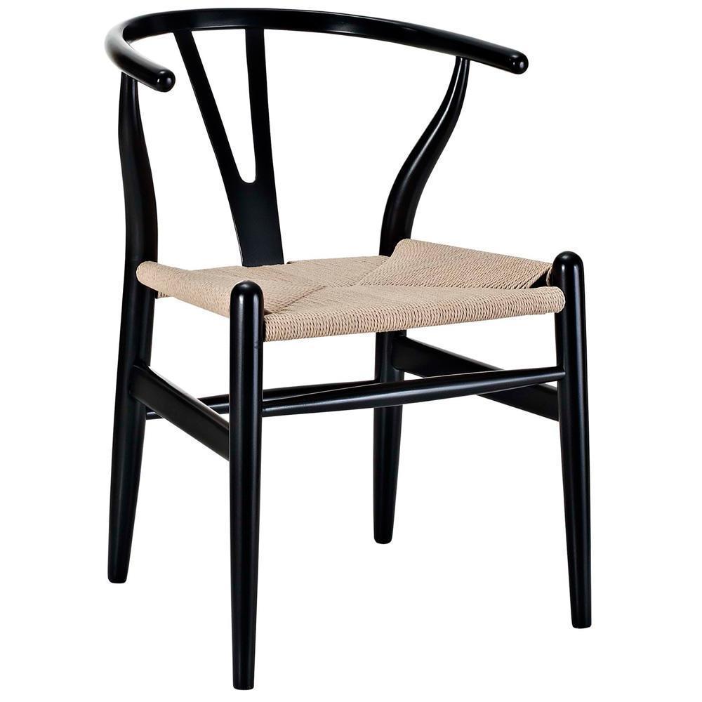 Modway Amish Dining Wood Armchair - Black