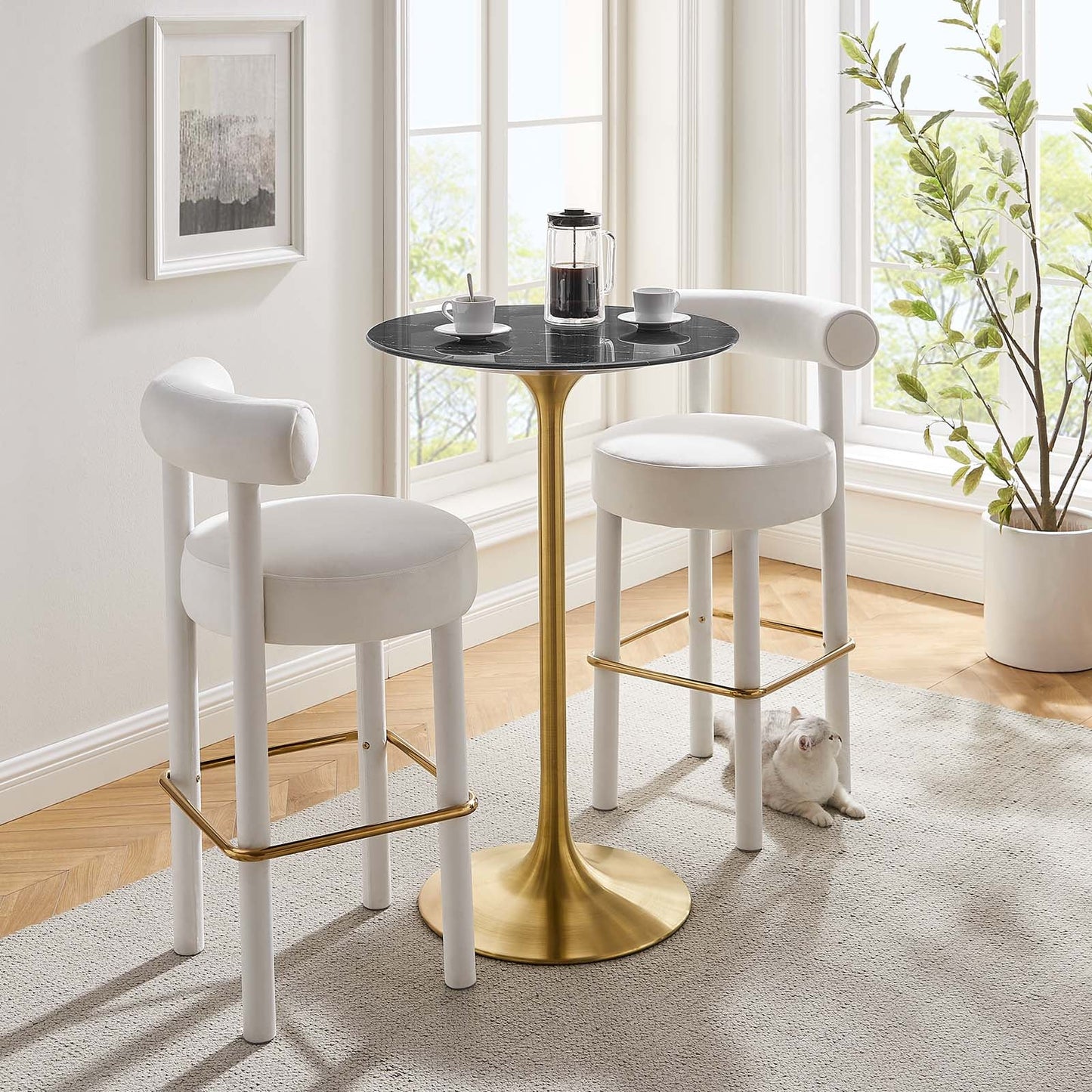Modway Lippa 28" Artificial Marble Bar Table - EEI-5533