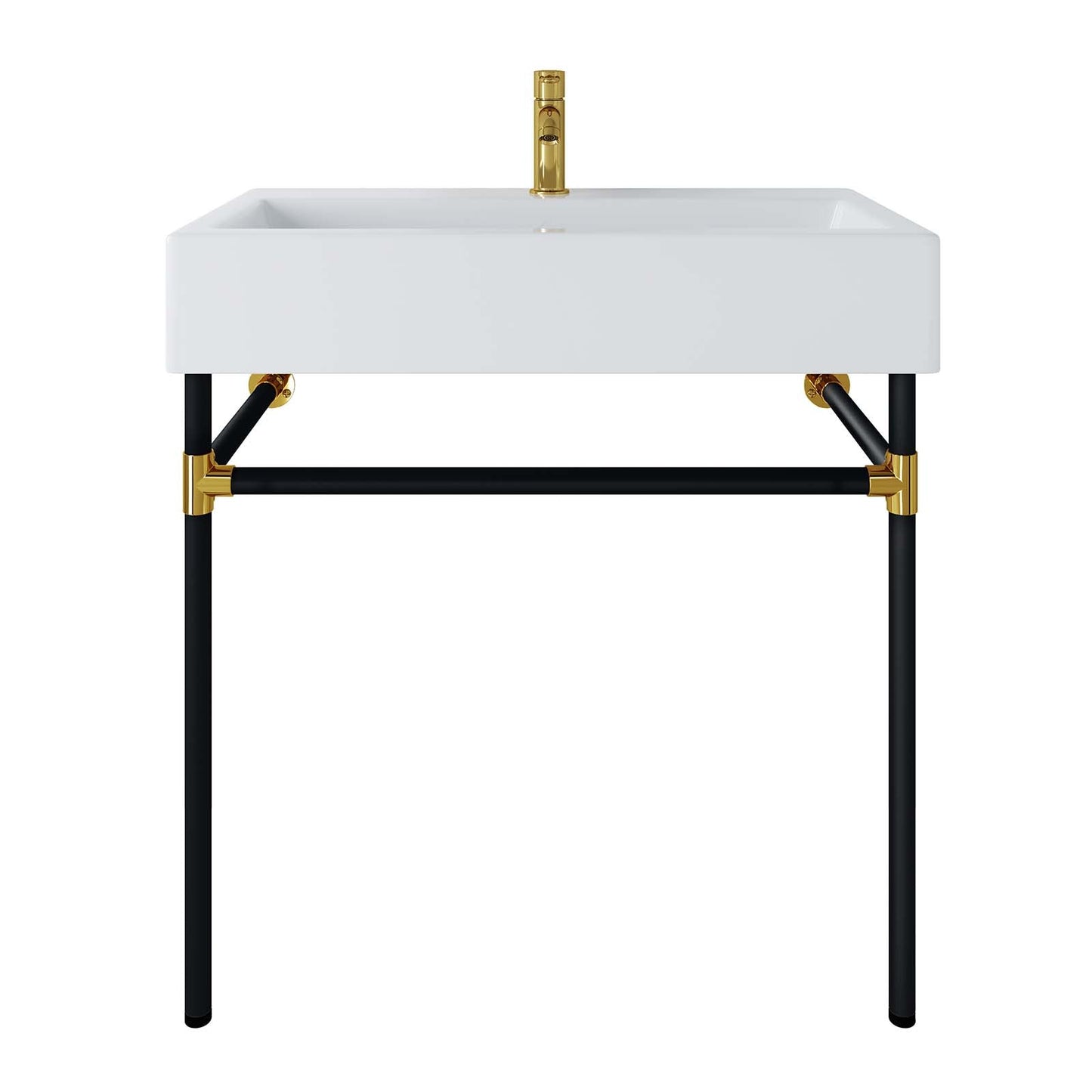 Redeem 32" Black Stainless Steel Wall-Mount Bathroom Vanity By Modway - EEI-5541 | Bathroom Accessories | Modishstore - 6